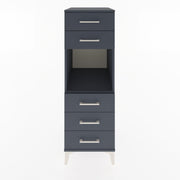 Woodntry Modular Cabinet Anthracite 44x59x122 cm with Drawers and Shelves CR126-2