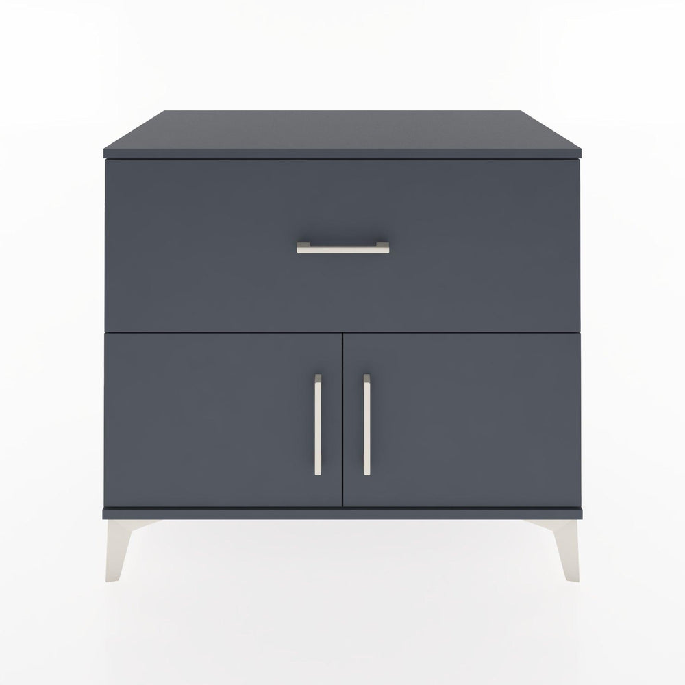 Woodntry Modüler Şifonyer Antrasit 88x44x68 cm Kapaklı ve Çekmeceli KC26-2