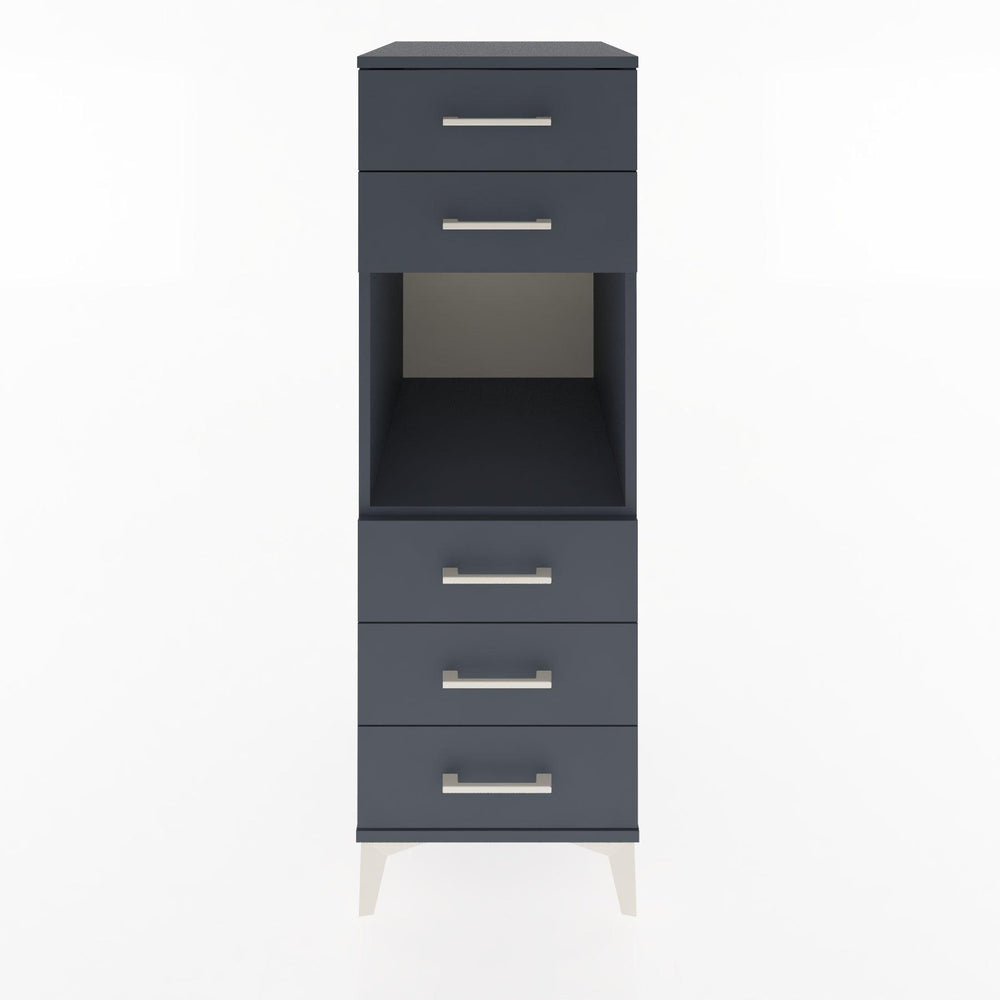 Woodntry Modular Cabinet Anthracite 44x30x122 cm with Drawers and Shelves CR126-2