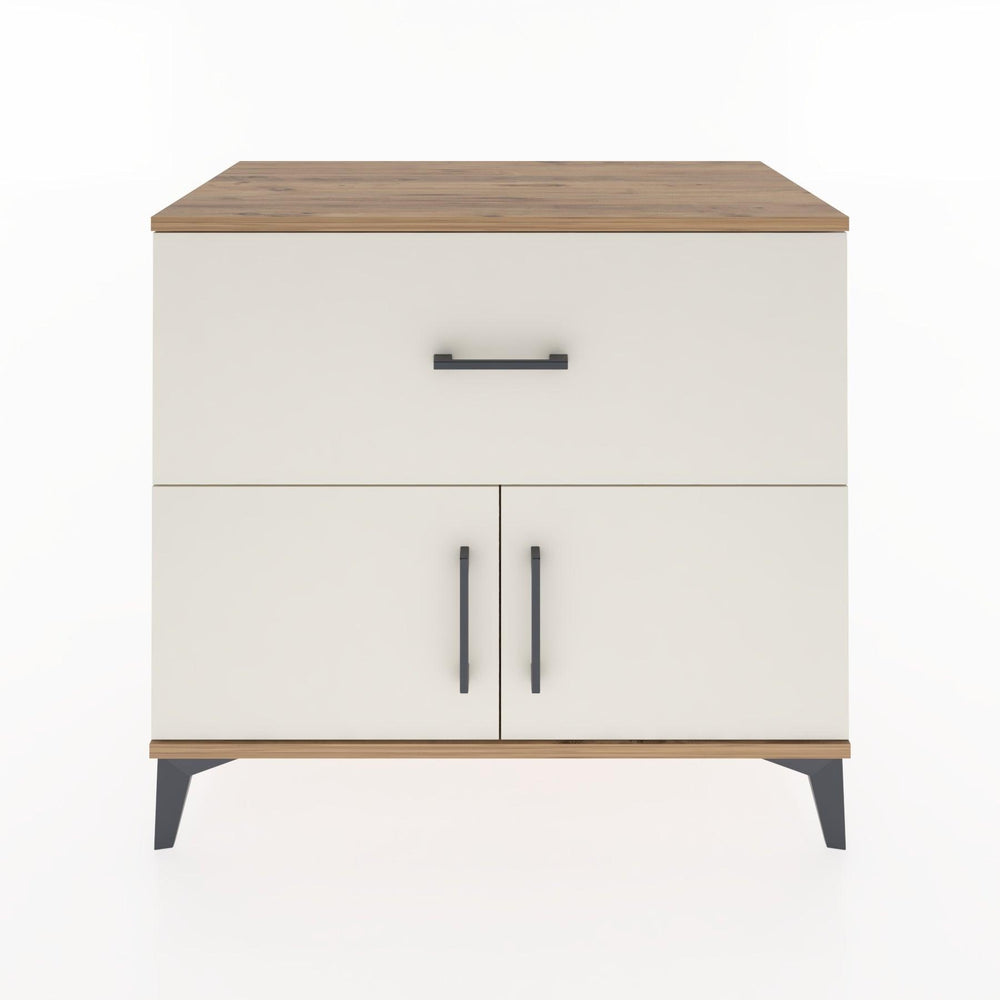 Woodntry Modüler Şifonyer Çam 88x44x68 cm Kapaklı ve Çekmeceli KC26-3