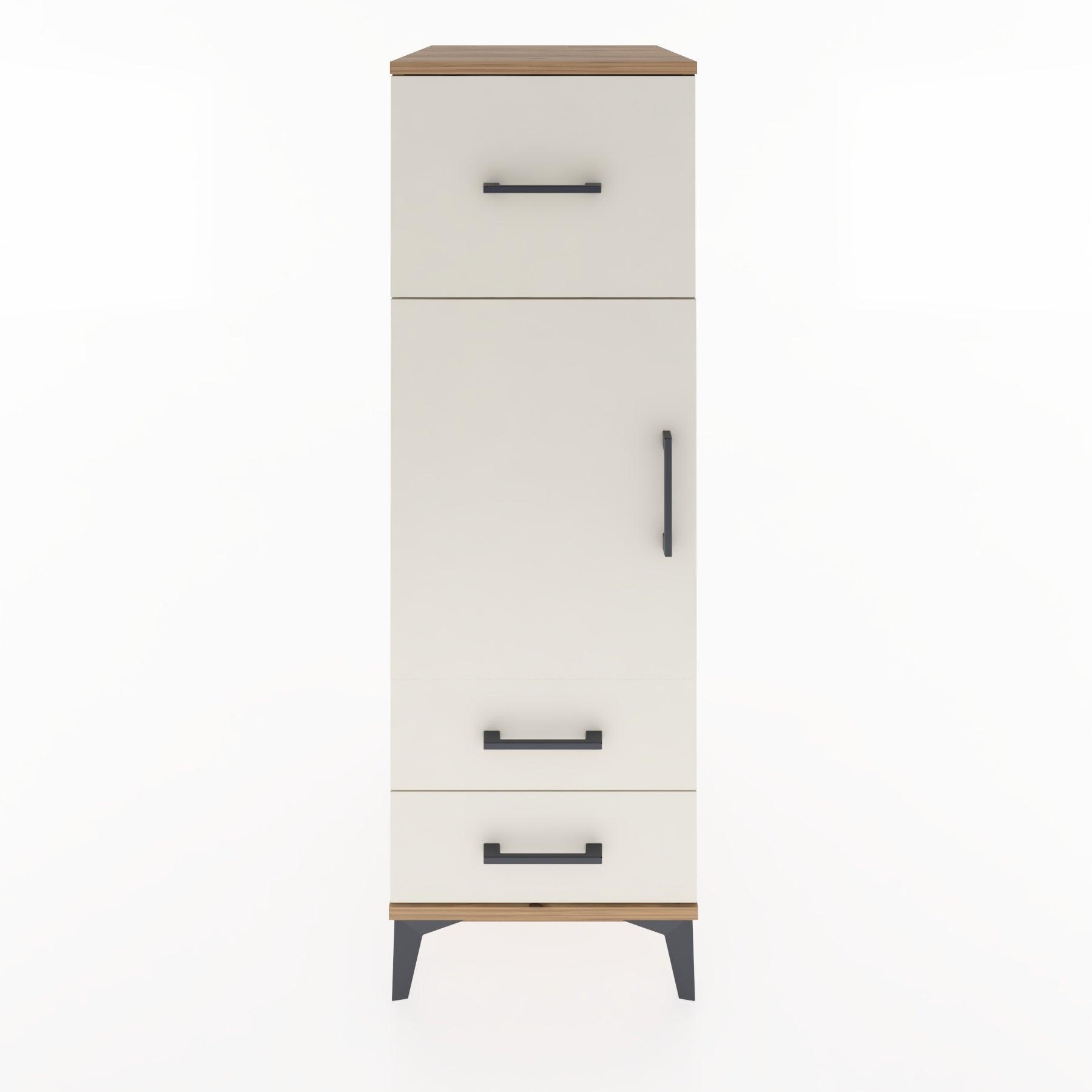 Woodntry Modular Cabinet Pine 44x30x122 cm with Doors and Drawers KC26-3