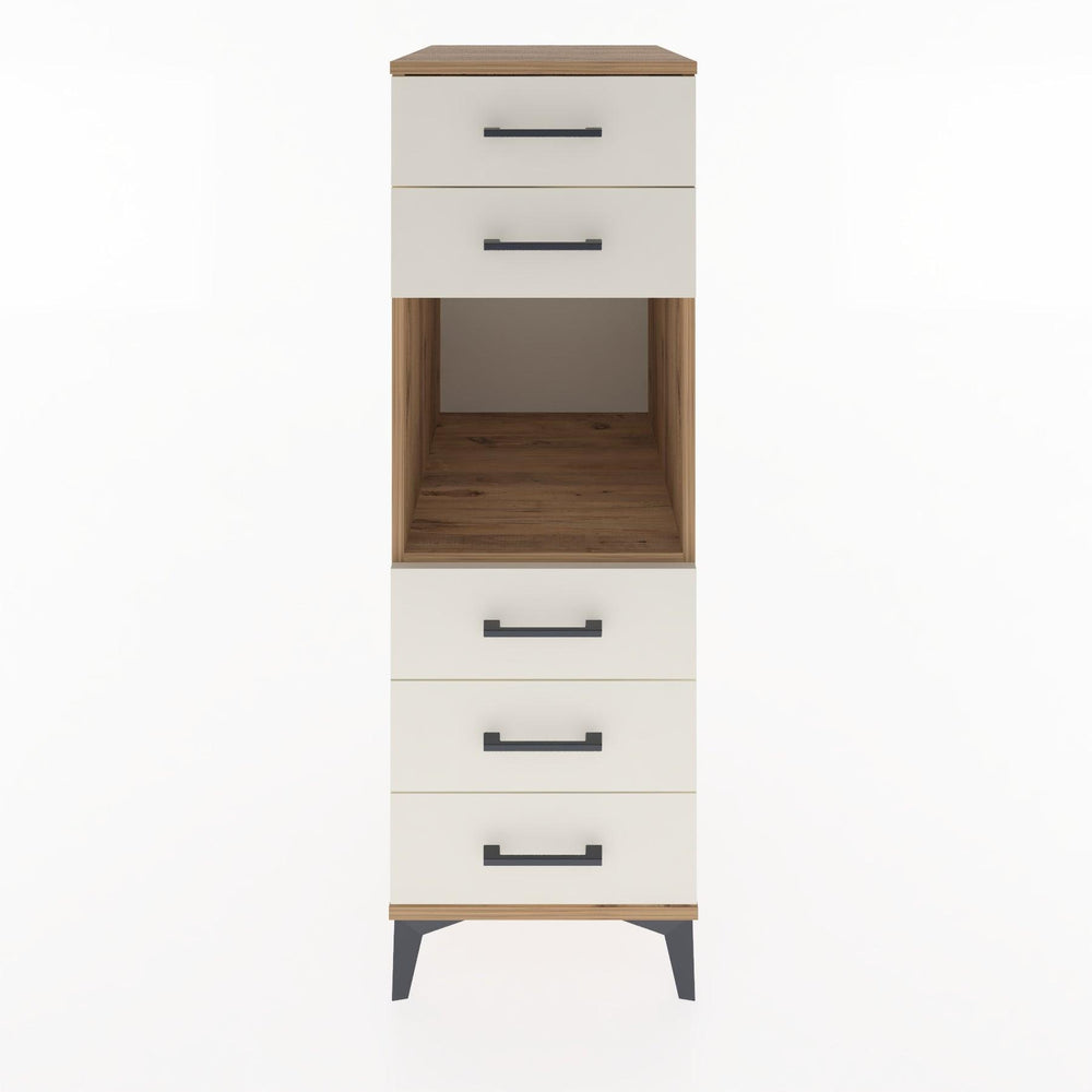 Woodntry Modüler Dolap Çam 44x30x122 cm Çekmeceli ve Raflı CR126-3