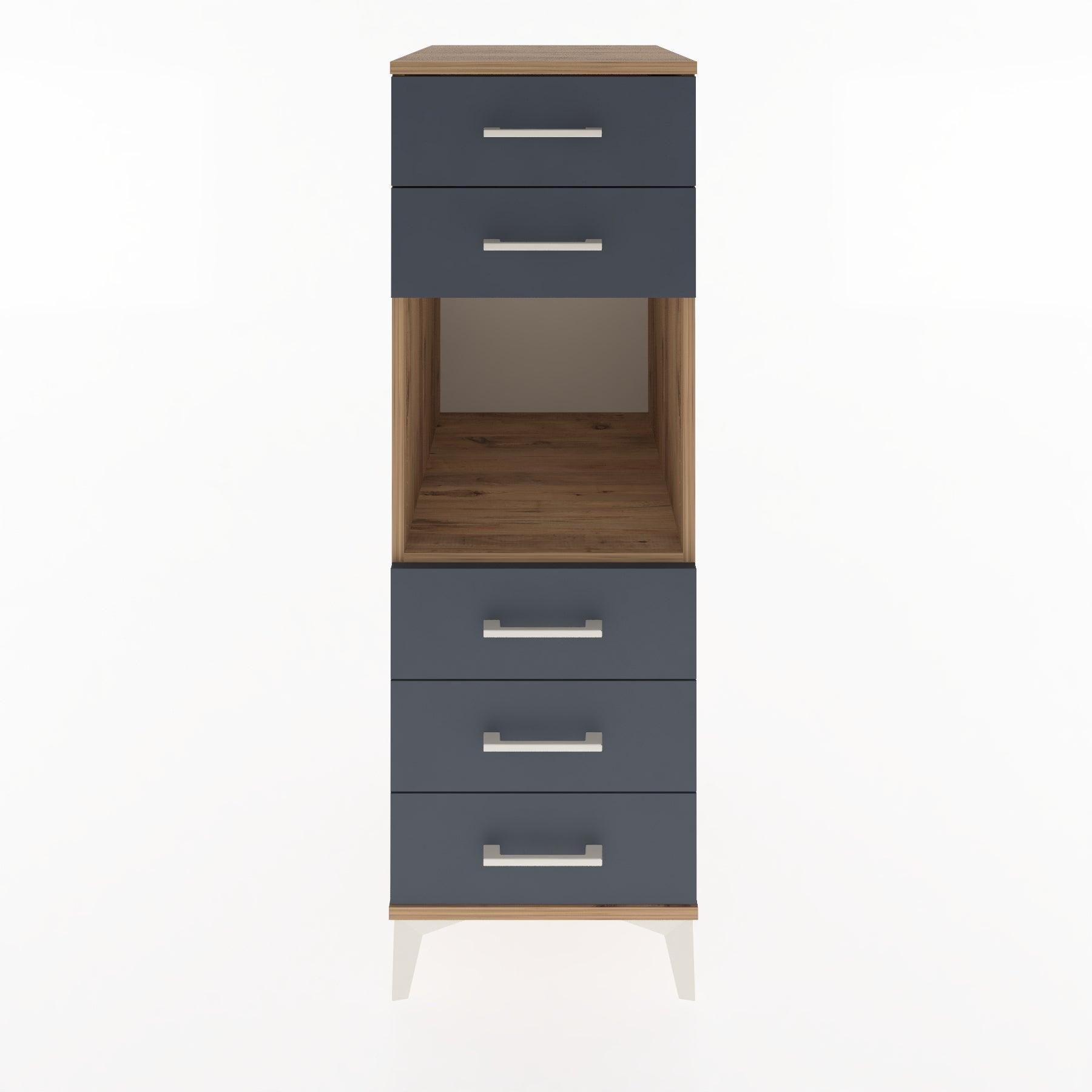 Woodntry Modular Cabinet Pine 44x59x122 cm with Drawers and Shelves CR126-3