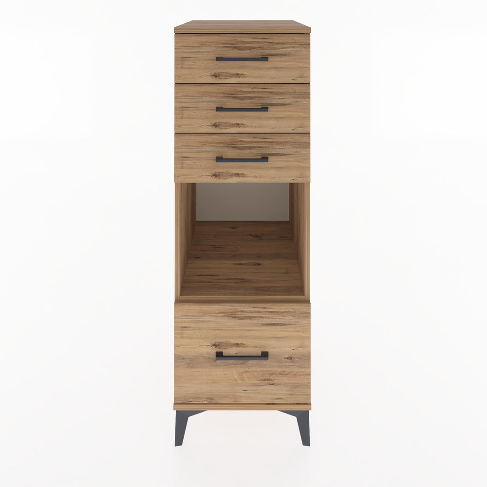Woodntry Modular Cabinet Pine 44x59x122 cm with Drawers and Shelves CR76-3