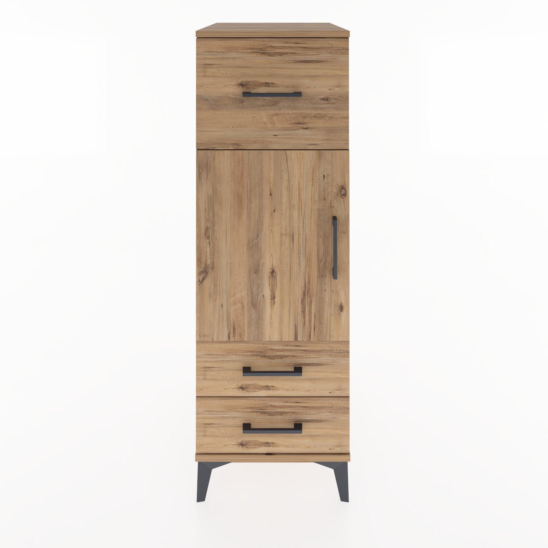 Woodntry Modular Cabinet Pine 44x59x122 cm with Doors and Drawers KC26-3