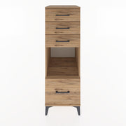 Woodntry Modüler Dolap Çam 44x30x122 cm Çekmeceli ve Raflı CR76-3