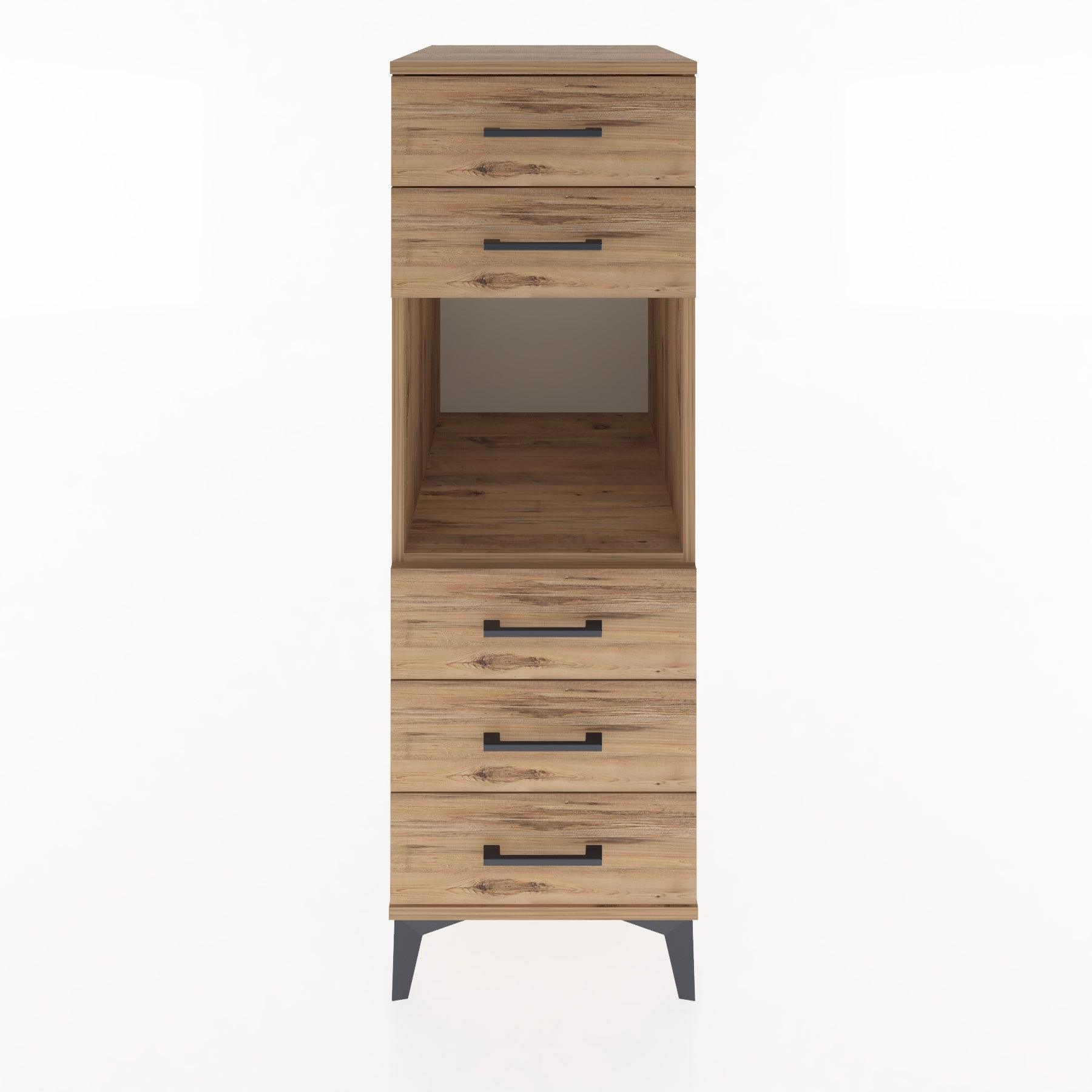Woodntry Modular Cabinet Pine 44x59x122 cm with Drawers and Shelves CR126-3