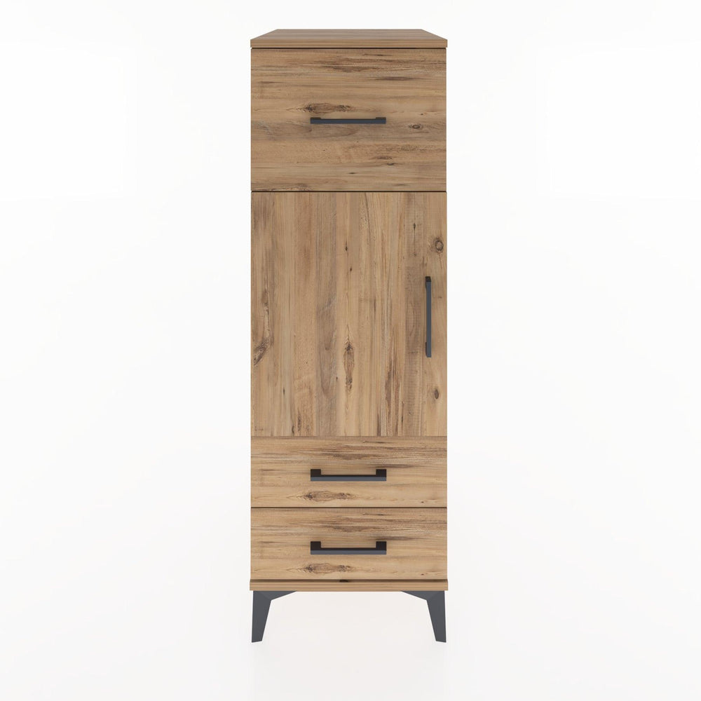 Woodntry Modular Cabinet Pine 44x30x122 cm with Doors and Drawers KC26-3