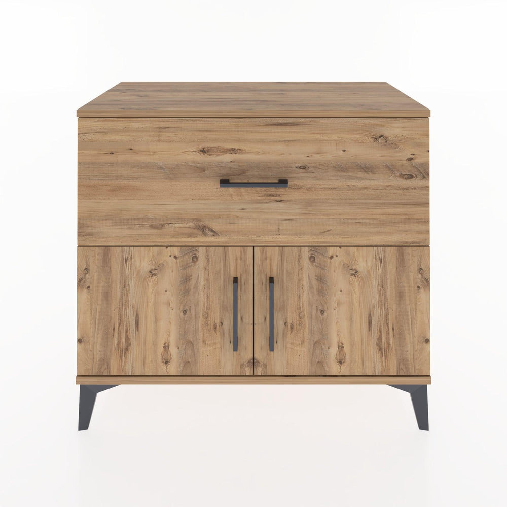 Woodntry Modüler Şifonyer Çam 88x44x68 cm Kapaklı ve Çekmeceli KC26-3