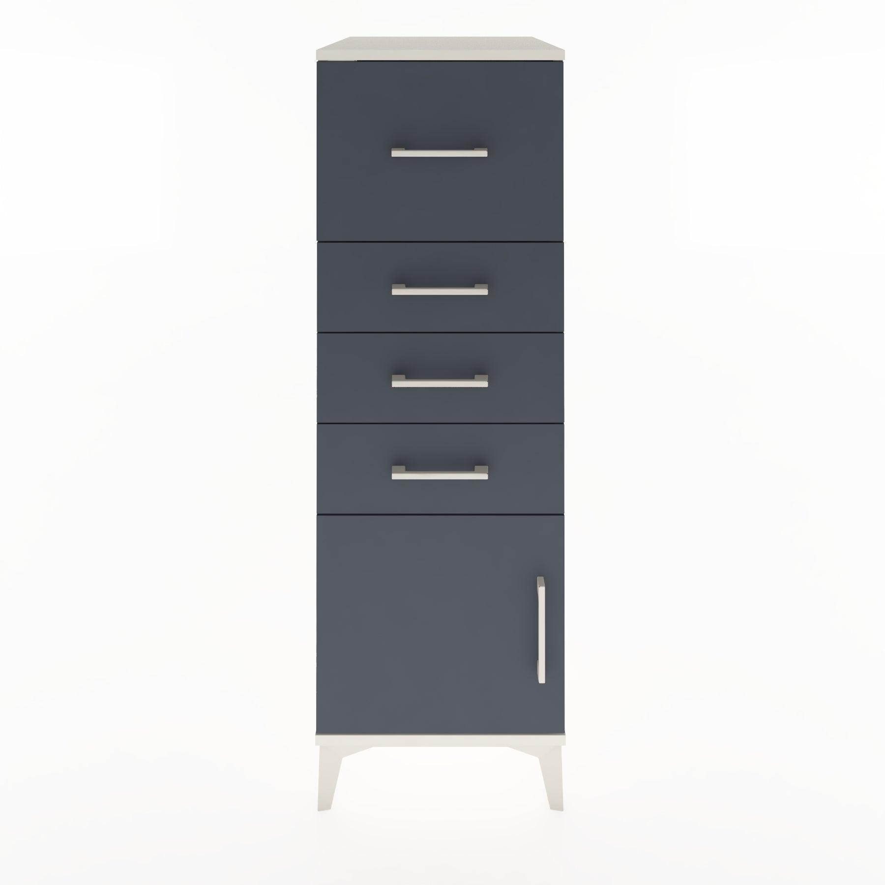 Woodntry Modular Cabinet Moonstone 44x30x122 cm with Doors and Drawers KC27-1