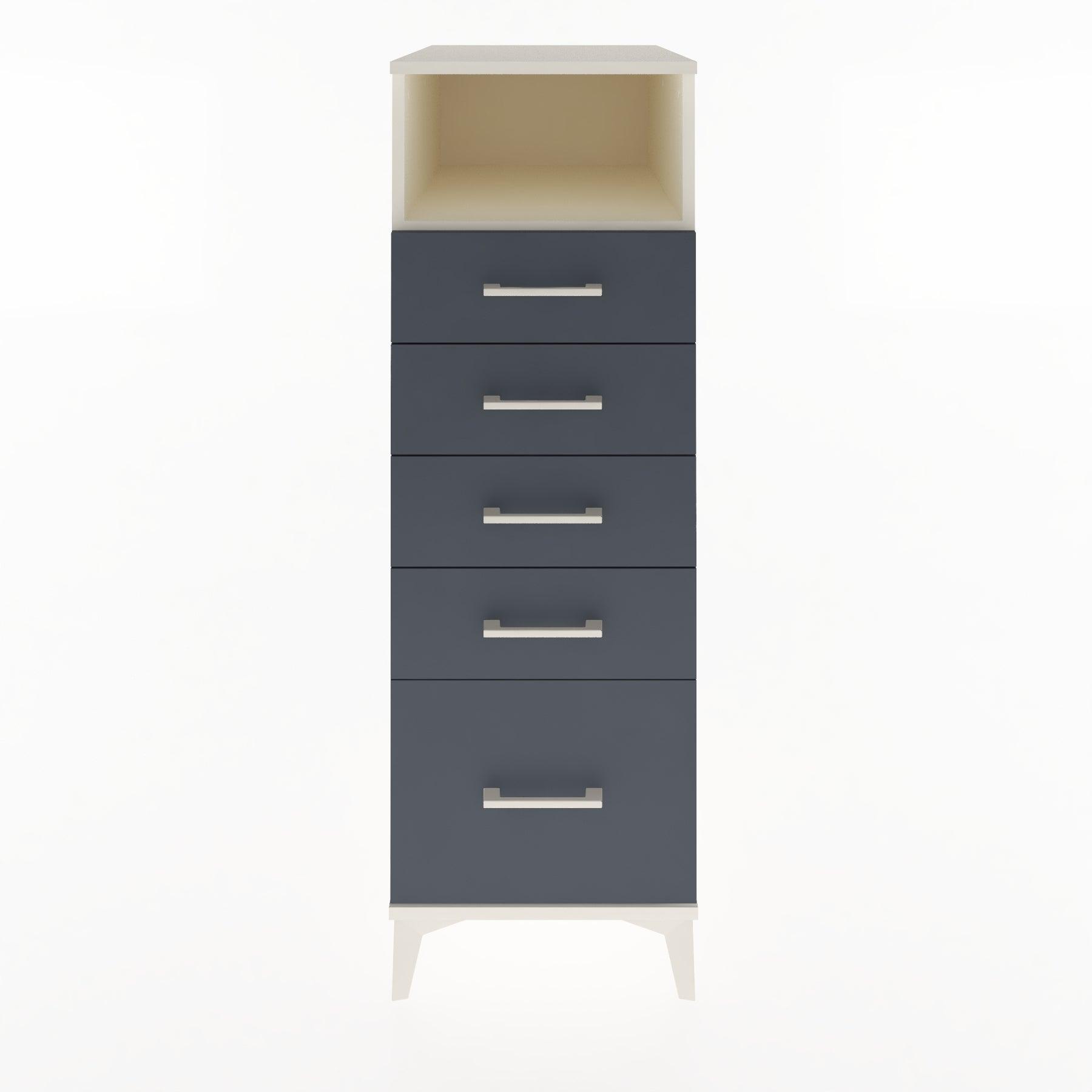 Woodntry Modular Cabinet Moonstone 44x30x122 cm with Drawers and Shelves CR77-1