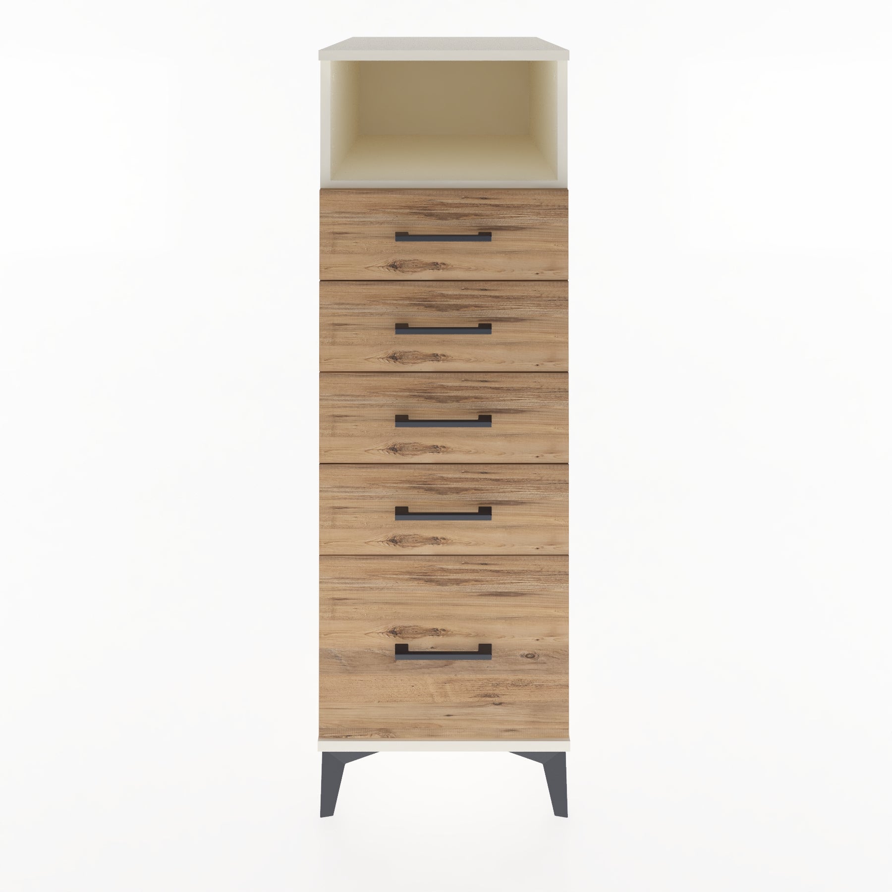 Woodntry Modular Cabinet Moonstone 44x59x122 cm with Drawers and Shelves CR77-1
