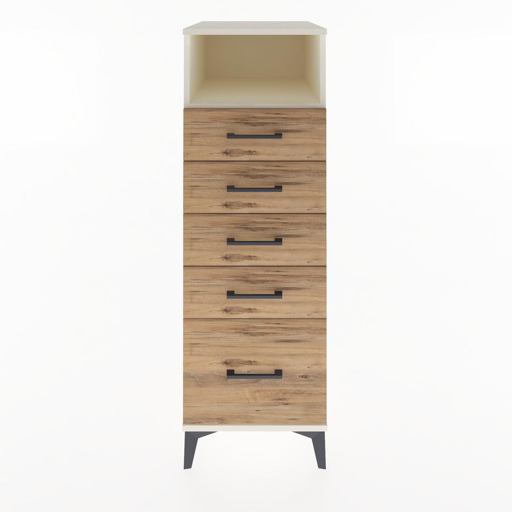 Woodntry Modular Cabinet Moonstone 44x30x122 cm with Drawers and Shelves CR77-1
