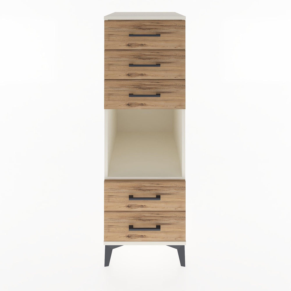 Woodntry Modüler Dolap Aytaşı 44x30x122 cm Çekmeceli ve Raflı CR127-1