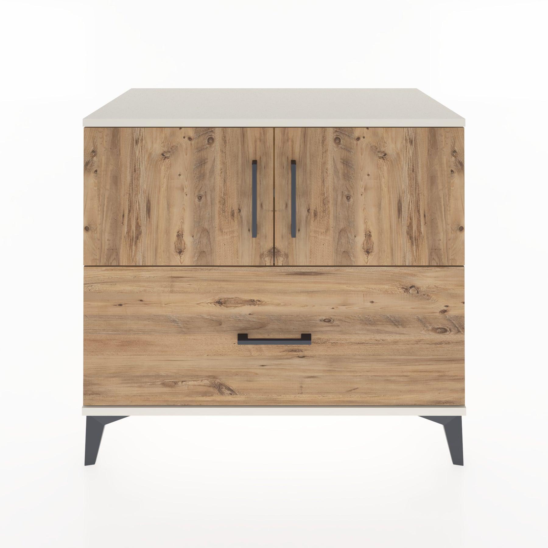Woodntry Modüler Şifonyer Aytaşı 88x44x68 cm Kapaklı ve Çekmeceli KC27-1
