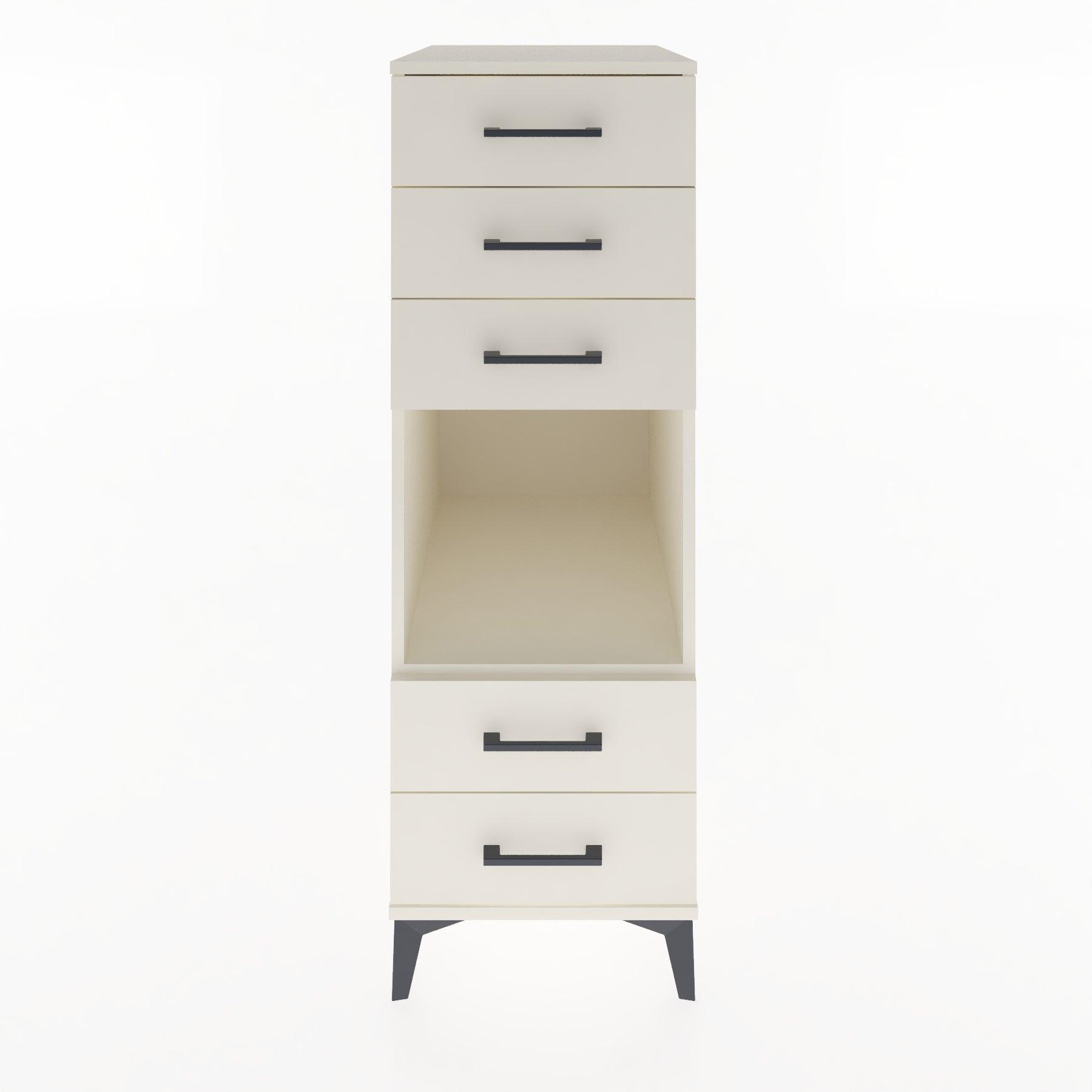 Woodntry Modular Cabinet Moonstone 44x59x122 cm with Drawers and Shelves CR127-1