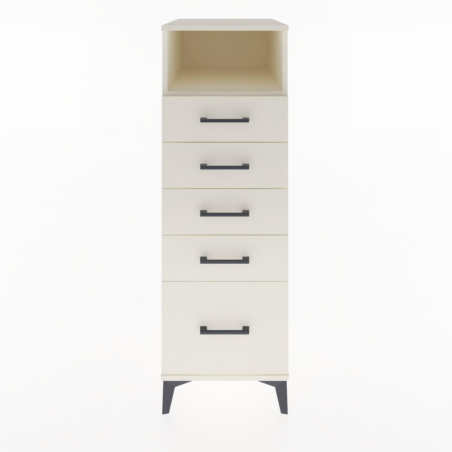 Woodntry Modular Cabinet Moonstone 44x30x122 cm with Drawers and Shelves CR77-1