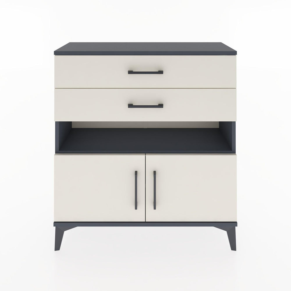 Woodntry Modüler Şifonyer Antrasit 88x30x84 cm Fonksiyonel F27-2