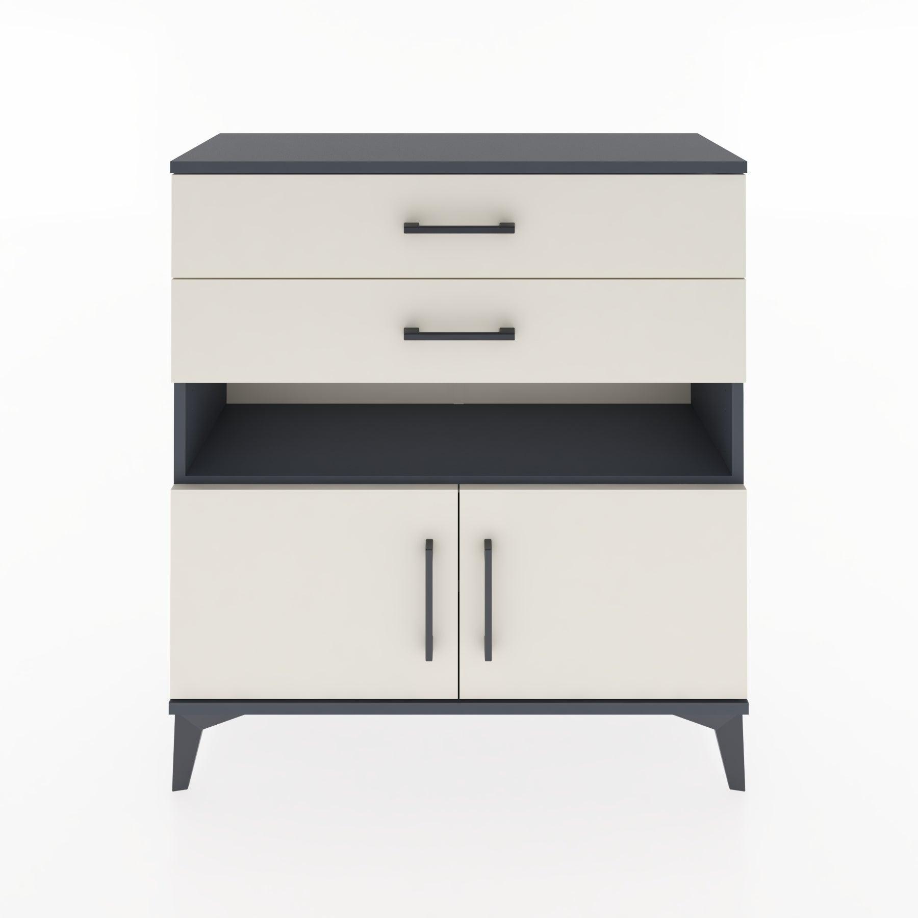 Woodntry Modular Dresser Anthracite 88x30x84 cm Functional F27-2