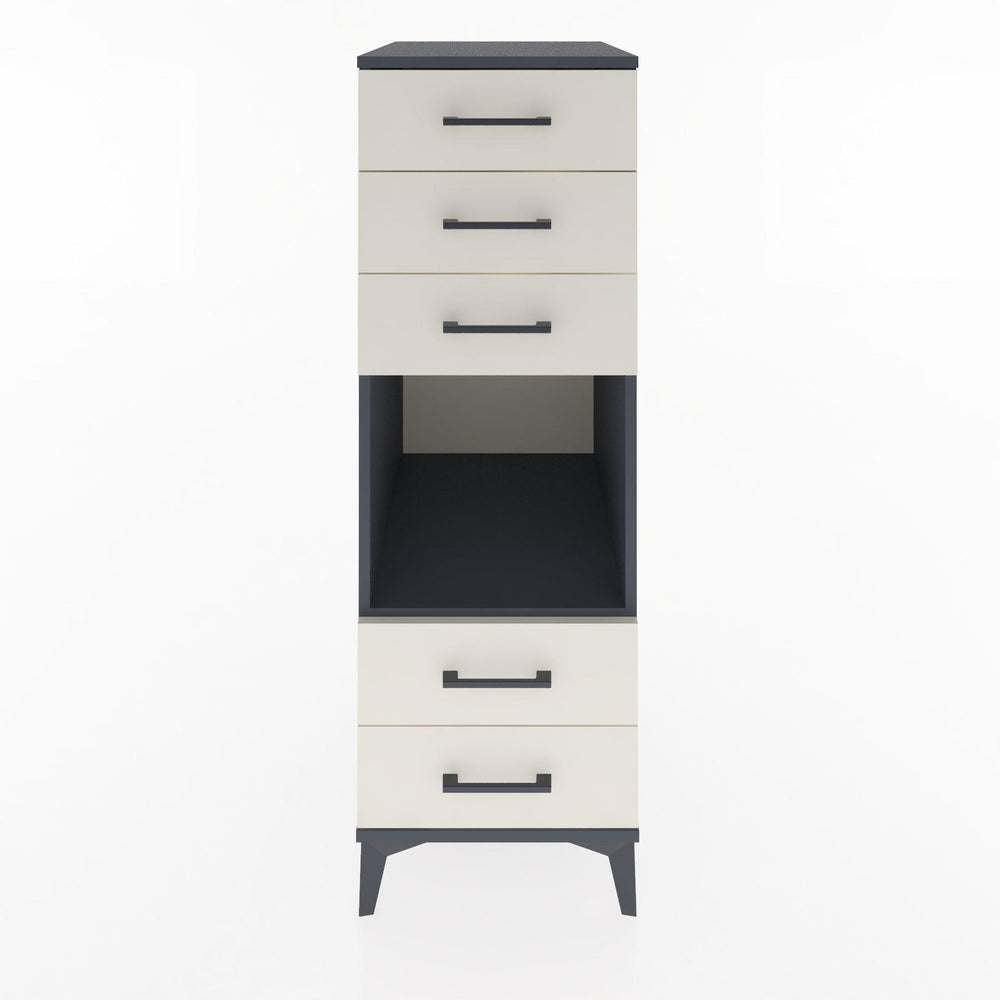 Woodntry Modular Cabinet Anthracite 44x59x122 cm with Drawers and Shelves CR127-2