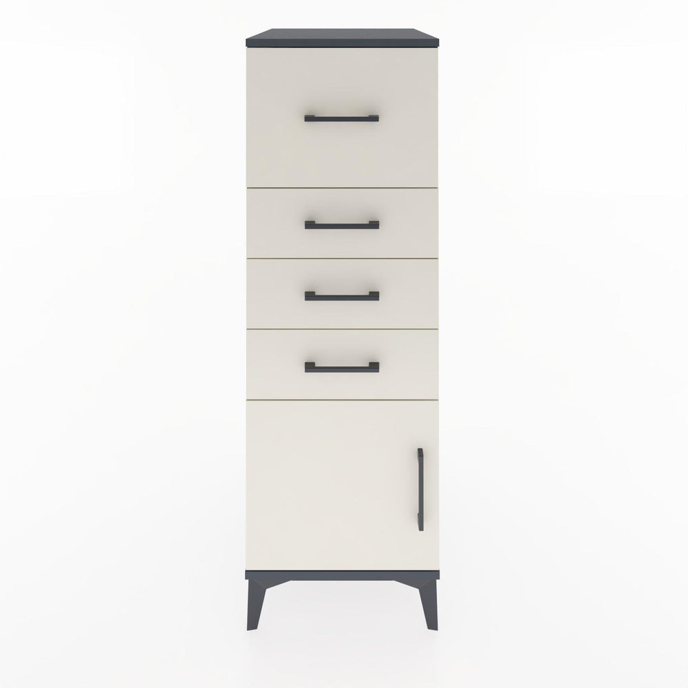 Woodntry Modular Cabinet Anthracite 44x59x122 cm with Doors and Drawers KC27-2