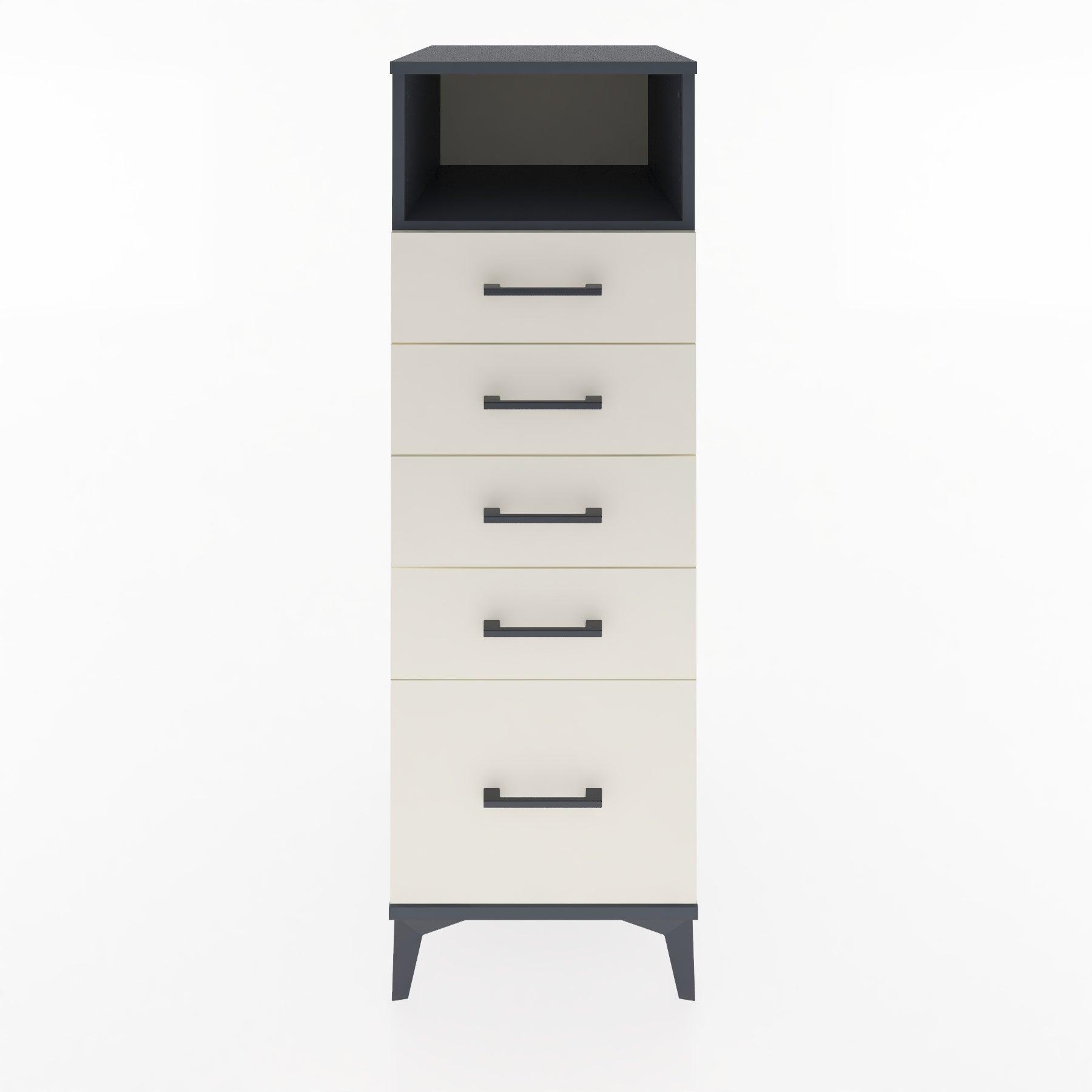 Woodntry Modular Cabinet Anthracite 44x30x122 cm with Drawers and Shelves CR77-2