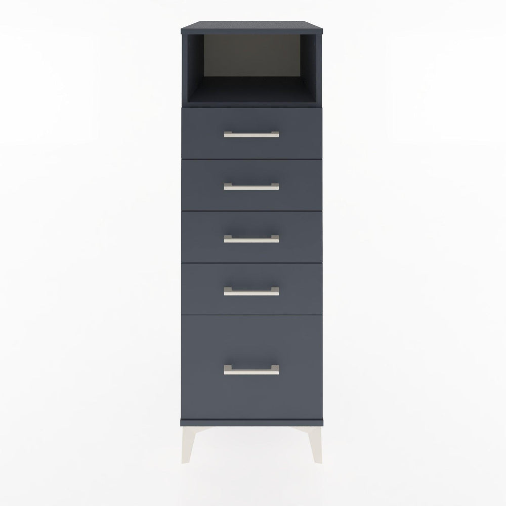 Woodntry Modular Cabinet Anthracite 44x30x122 cm with Drawers and Shelves CR77-2