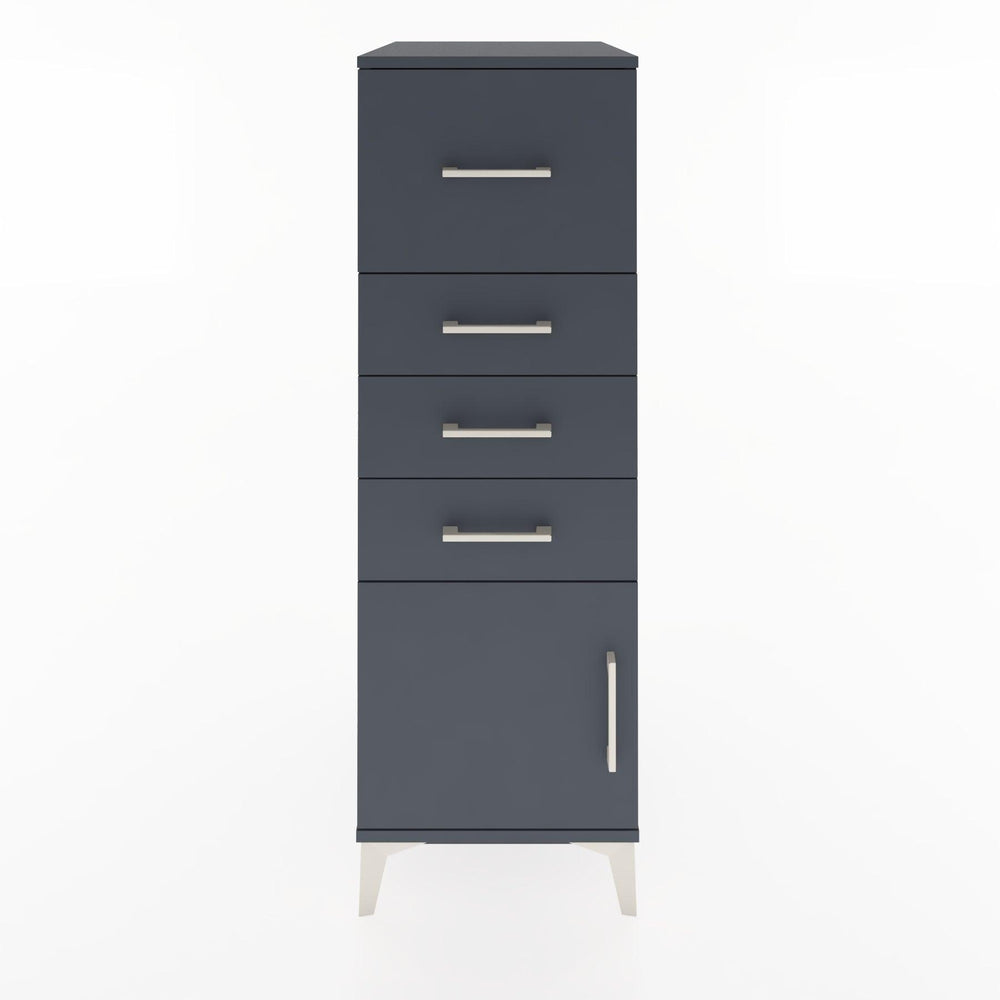 Woodntry Modular Cabinet Anthracite 44x30x122 cm with Doors and Drawers KC27-2
