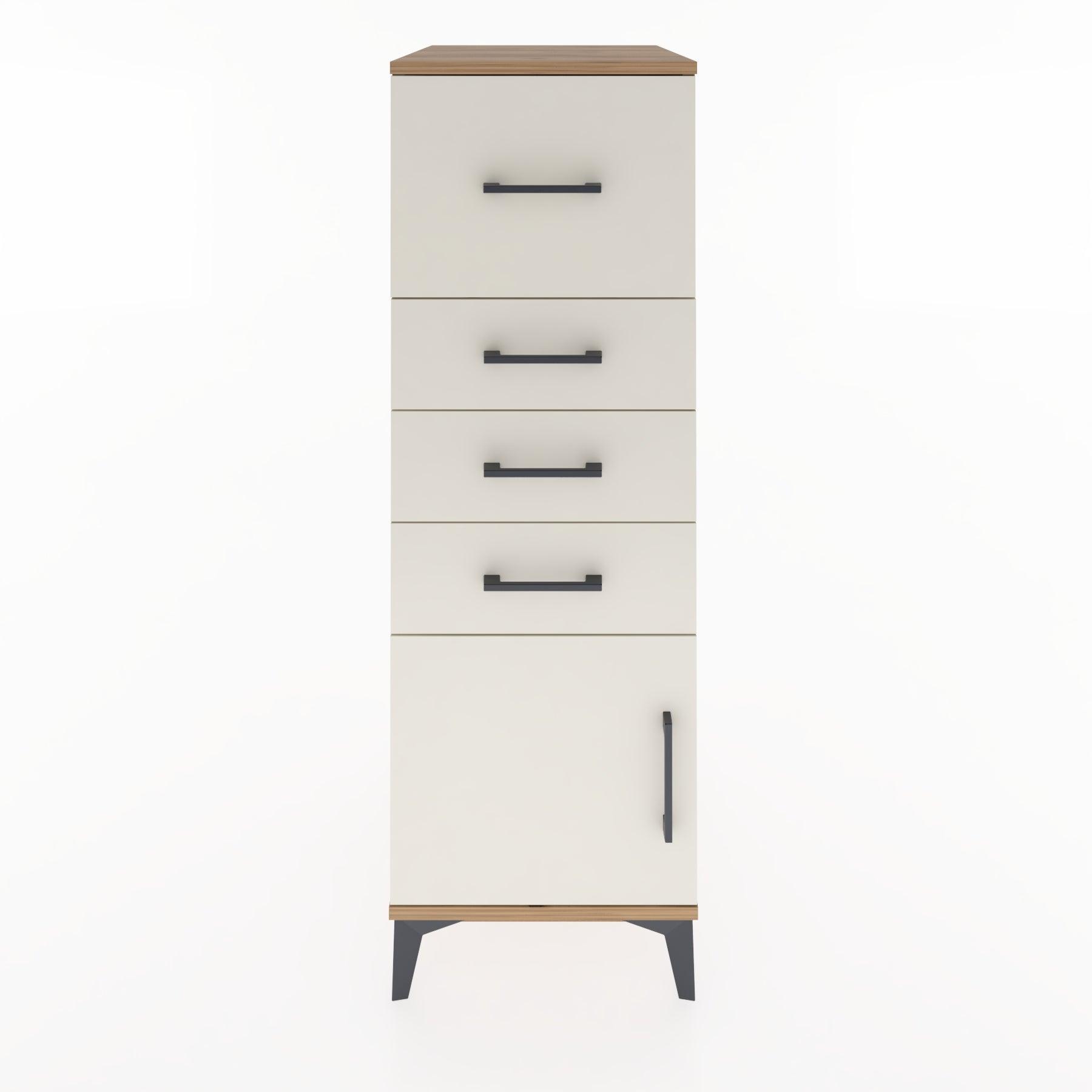 Woodntry Modular Cabinet Pine 44x30x122 cm with Doors and Drawers KC27-3