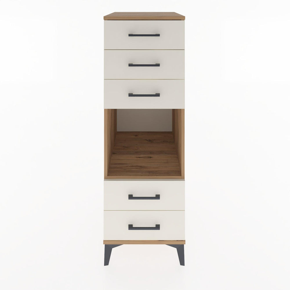 Woodntry Modüler Dolap Çam 44x30x122 cm Çekmeceli ve Raflı CR127-3