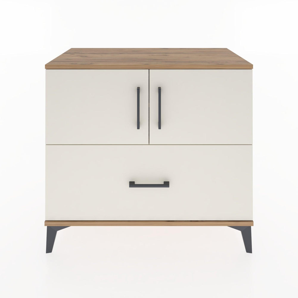 Woodntry Modüler Şifonyer Çam 88x44x68 cm Kapaklı ve Çekmeceli KC27-3