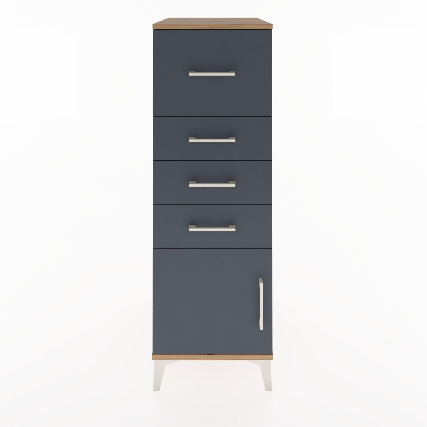 Woodntry Modular Cabinet Pine 44x30x122 cm with Doors and Drawers KC27-3