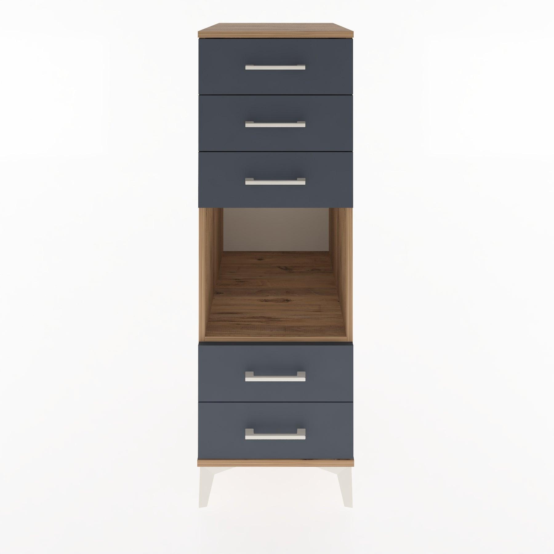 Woodntry Modular Cabinet Pine 44x59x122 cm with Drawers and Shelves CR127-3
