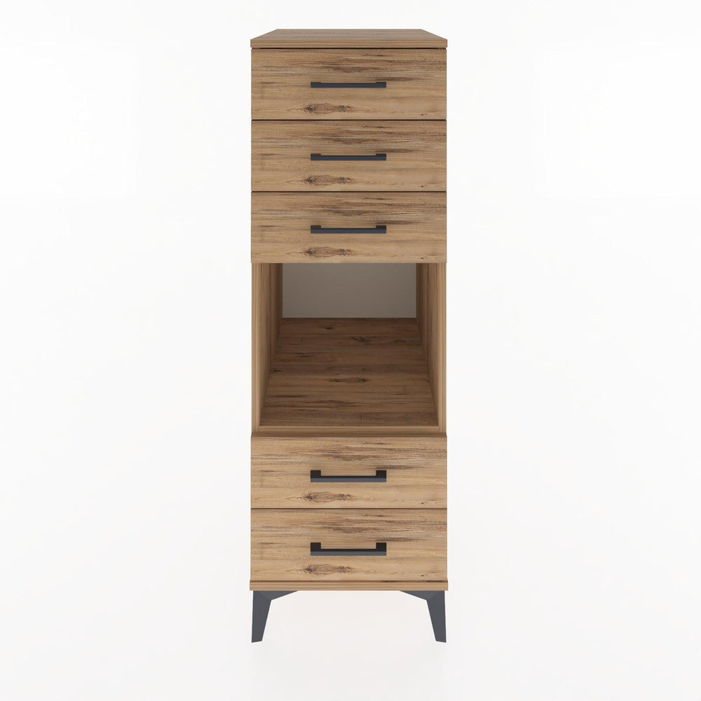 Woodntry Modular Cabinet Pine 44x59x122 cm with Drawers and Shelves CR127-3