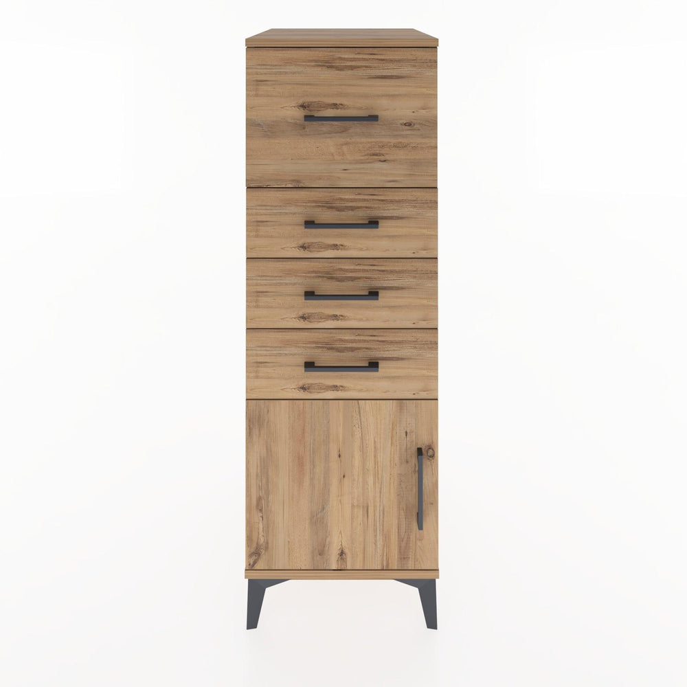 Woodntry Modular Cabinet Pine 44x30x122 cm with Doors and Drawers KC27-3