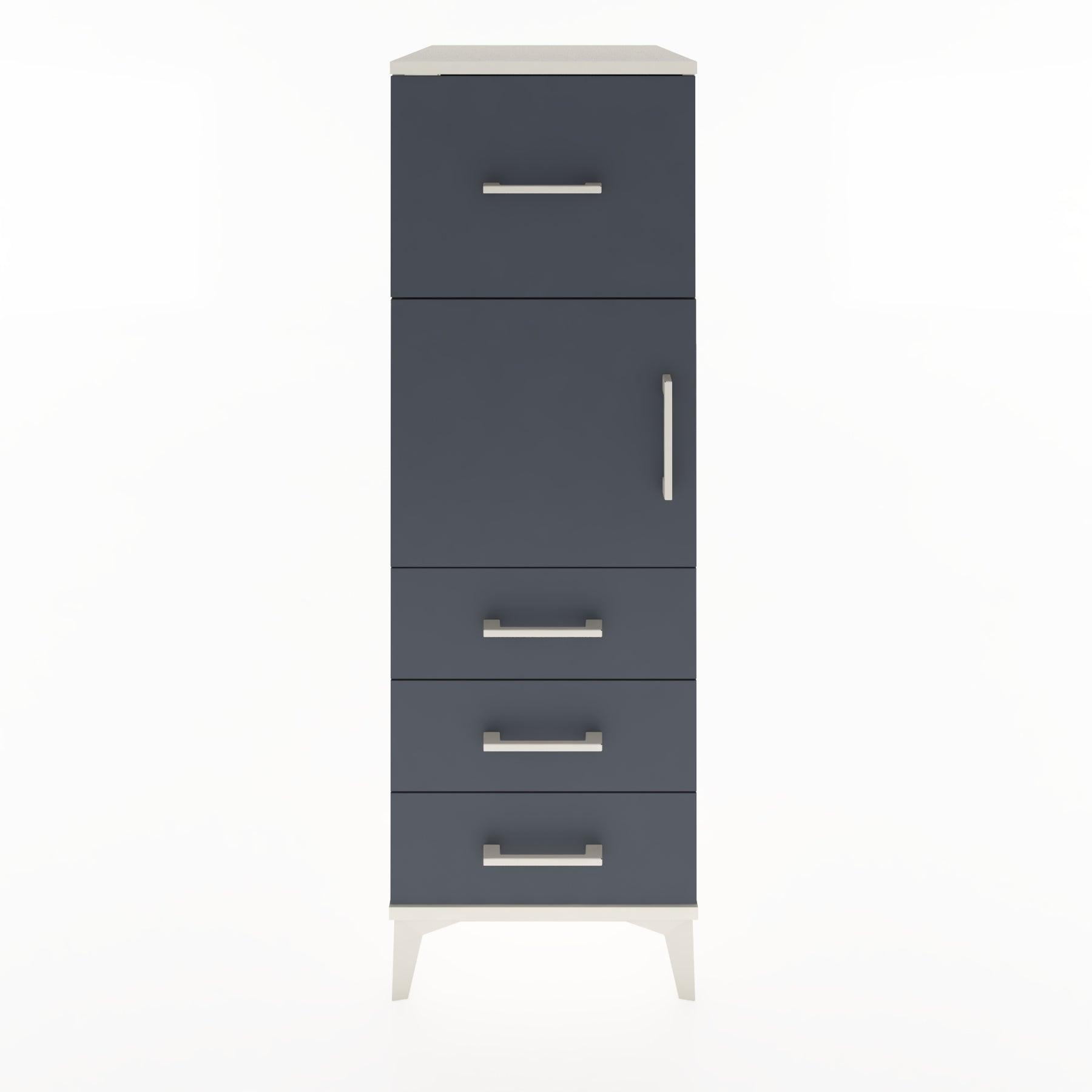 Woodntry Modular Cabinet Moonstone 44x30x122 cm with Doors and Drawers KC28-1