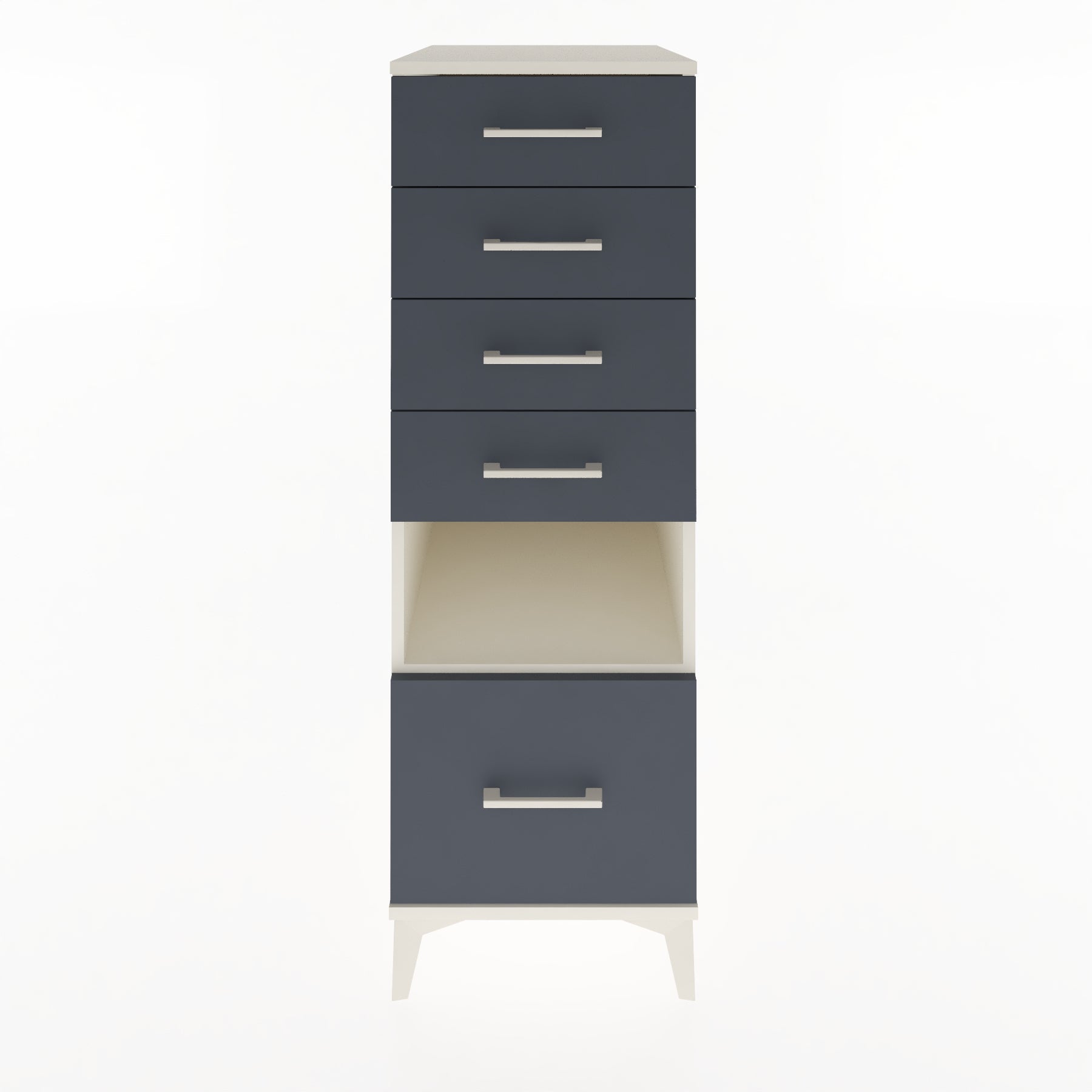 Woodntry Modular Cabinet Moonstone 44x59x122 cm with Drawers and Shelves CR78-1