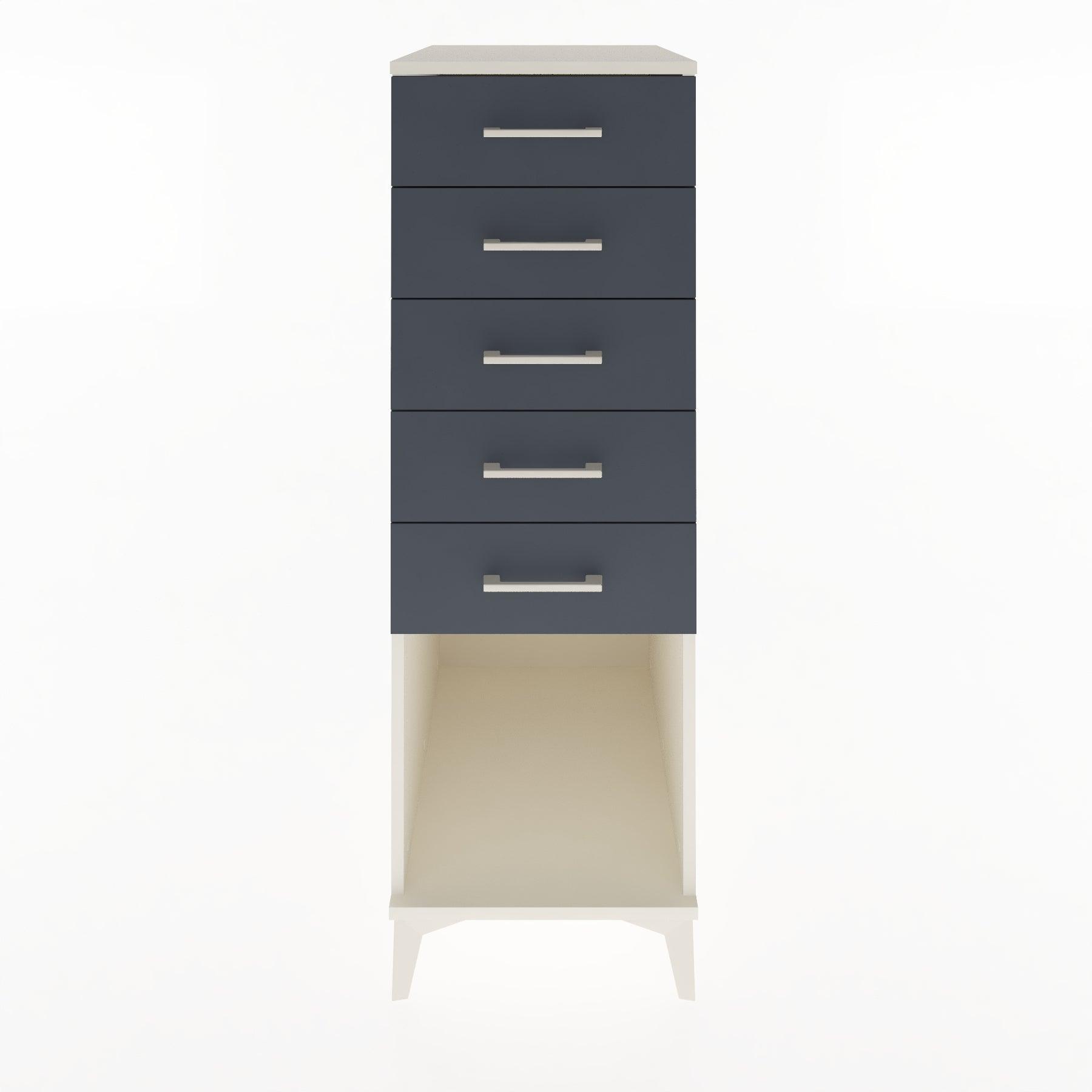 Woodntry Modular Cabinet Moonstone 44x59x122 cm with Drawers and Shelves CR128-1