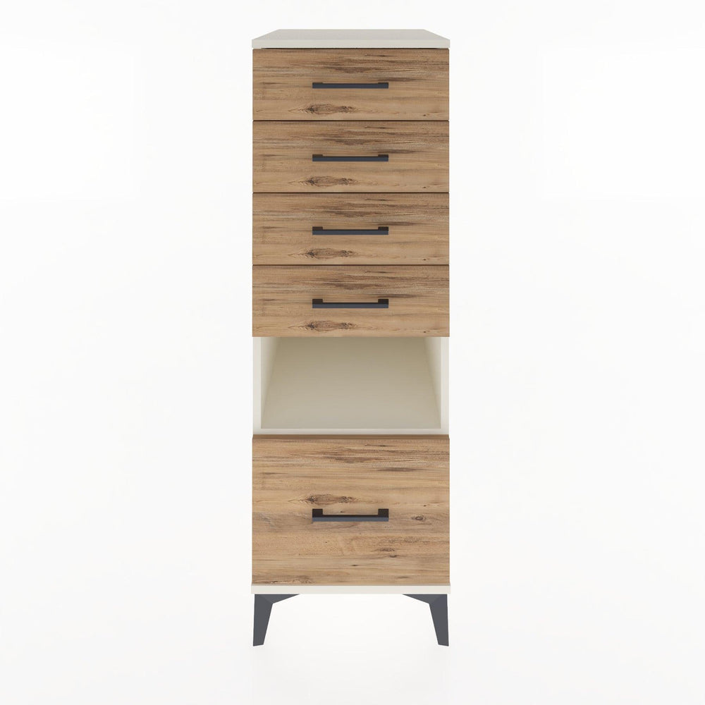 Woodntry Modular Cabinet Moonstone 44x30x122 cm with Drawers and Shelves CR78-1