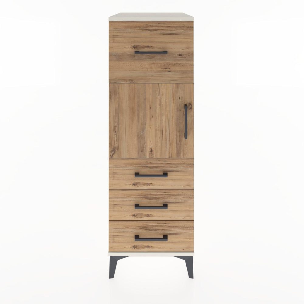 Woodntry Modular Cabinet Moonstone 44x30x122 cm with Doors and Drawers KC28-1