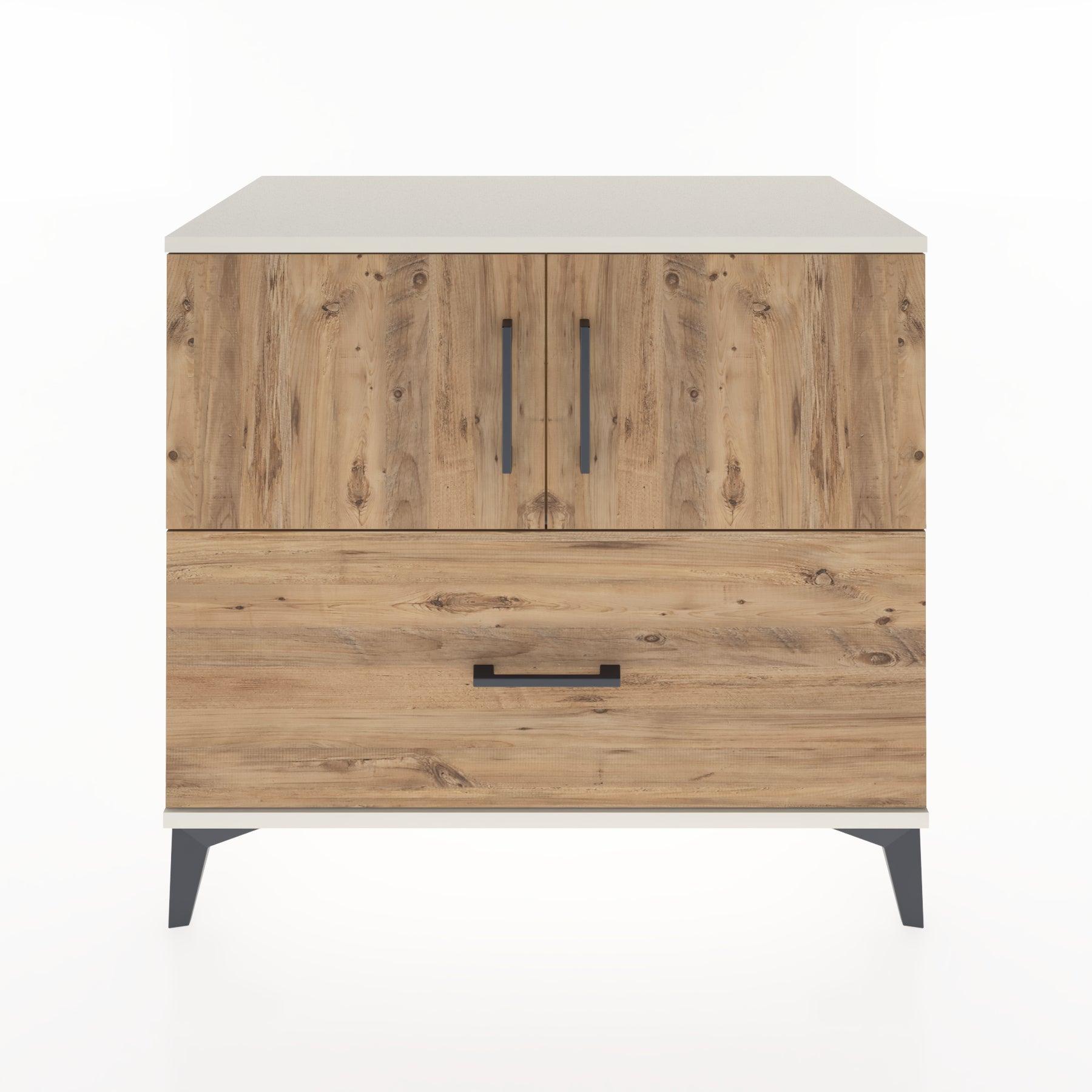Woodntry Modüler Şifonyer Aytaşı 88x44x68 cm Kapaklı ve Çekmeceli KC28-1