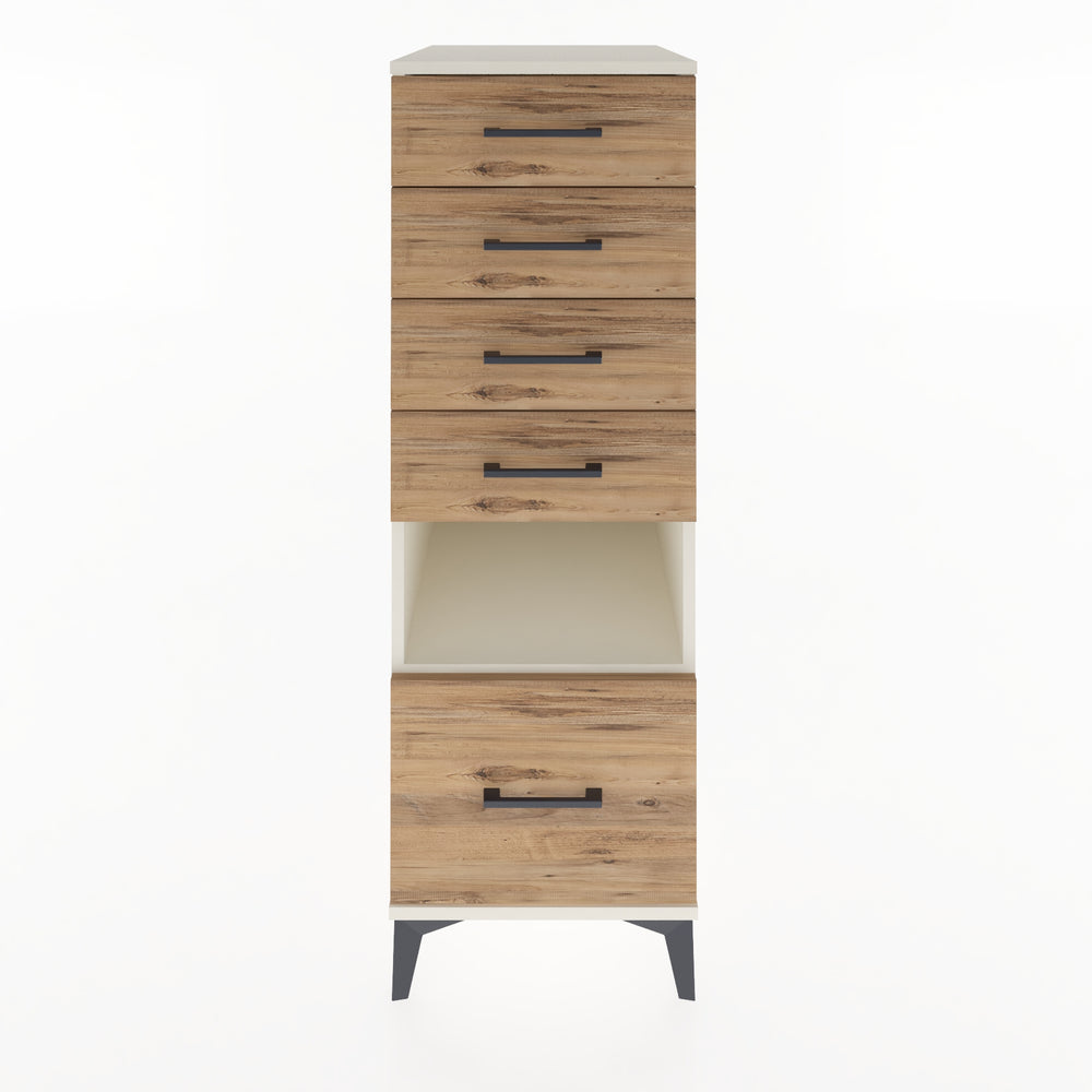 Woodntry Modular Cabinet Moonstone 44x59x122 cm with Drawers and Shelves CR78-1