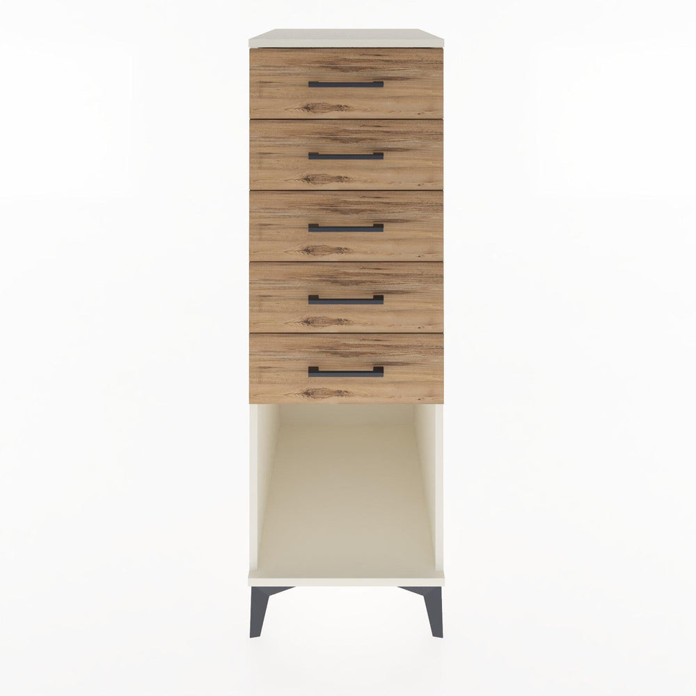 Woodntry Modular Cabinet Moonstone 44x59x122 cm with Drawers and Shelves CR128-1