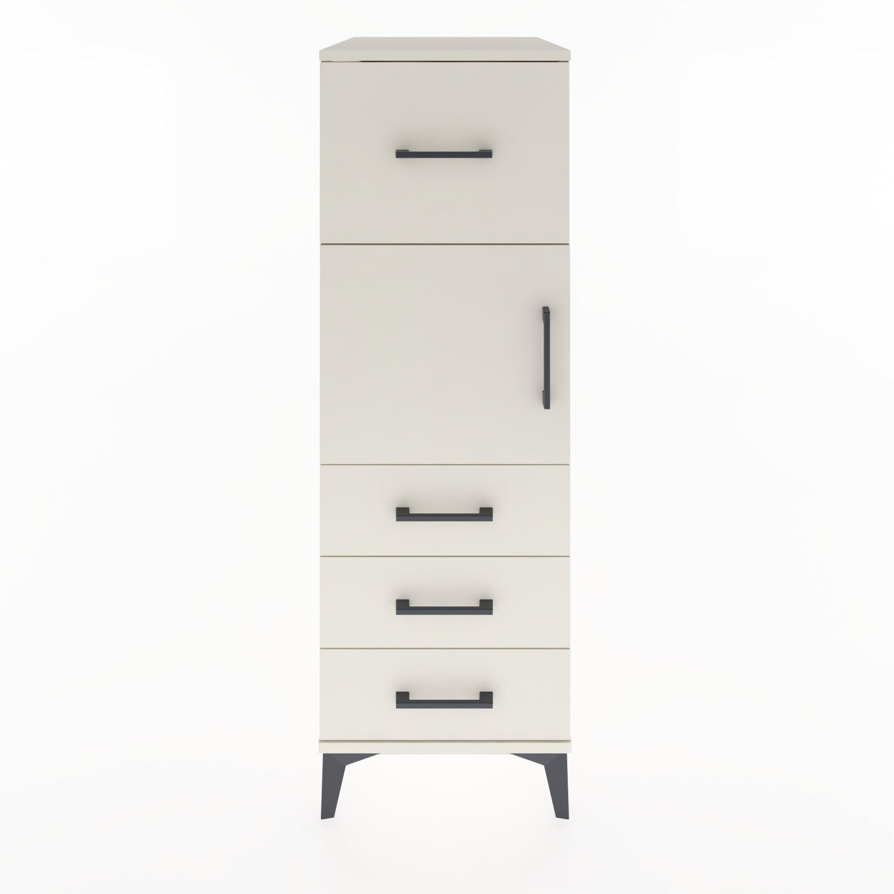 Woodntry Modular Cabinet Moonstone 44x30x122 cm with Doors and Drawers KC28-1