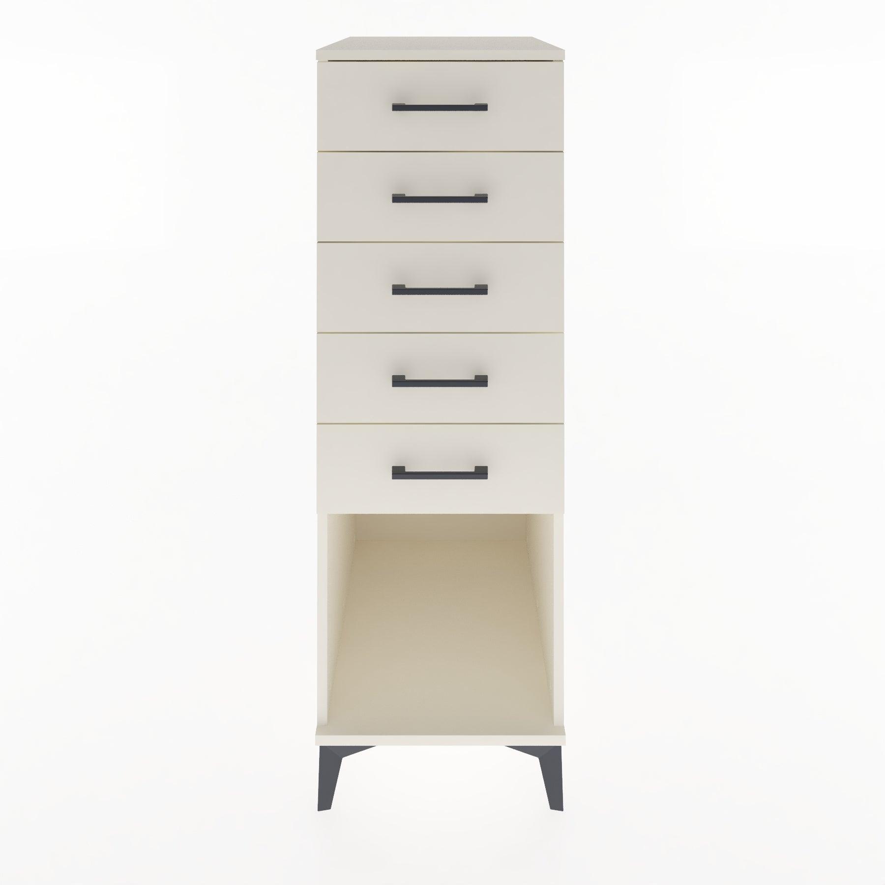 Woodntry Modular Cabinet Moonstone 44x59x122 cm with Drawers and Shelves CR128-1