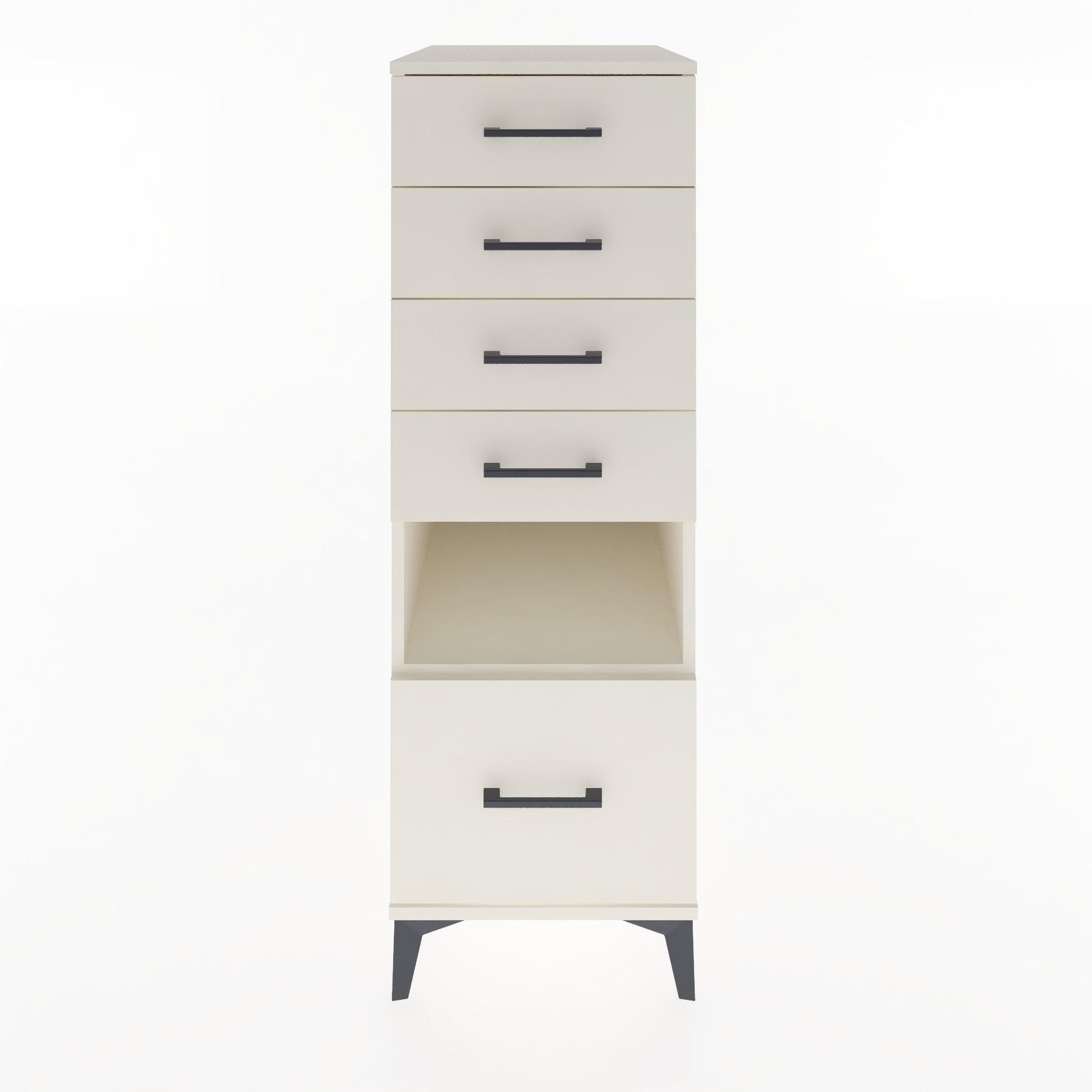 Woodntry Modular Cabinet Moonstone 44x30x122 cm with Drawers and Shelves CR78-1