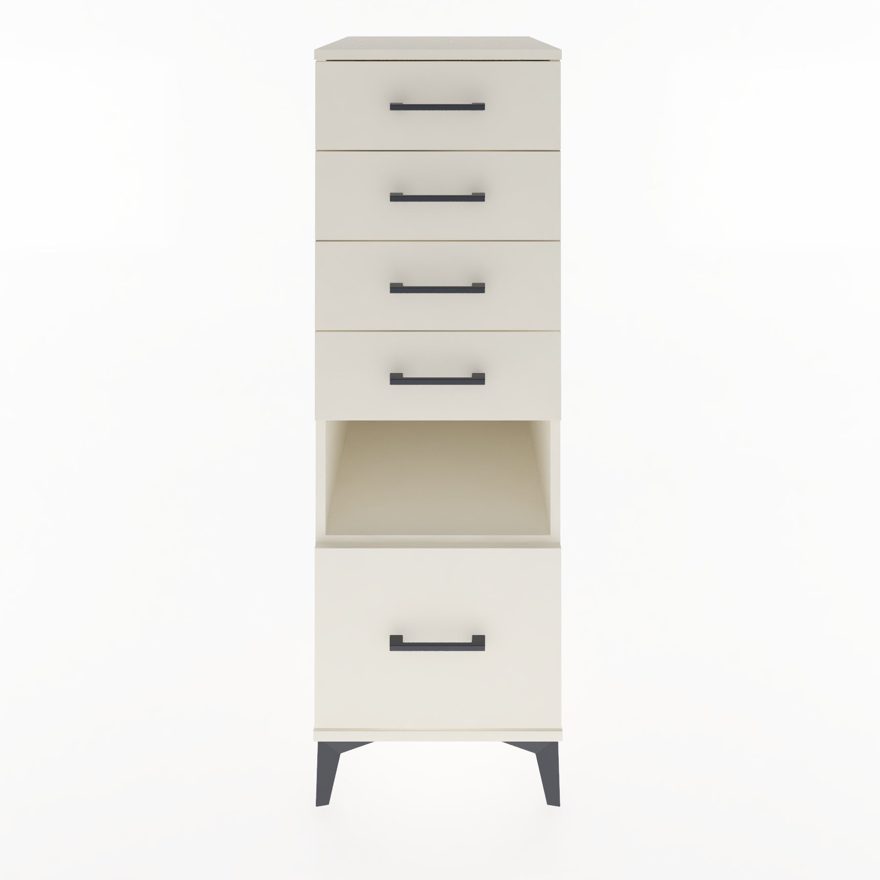 Woodntry Modular Cabinet Moonstone 44x59x122 cm with Drawers and Shelves CR78-1