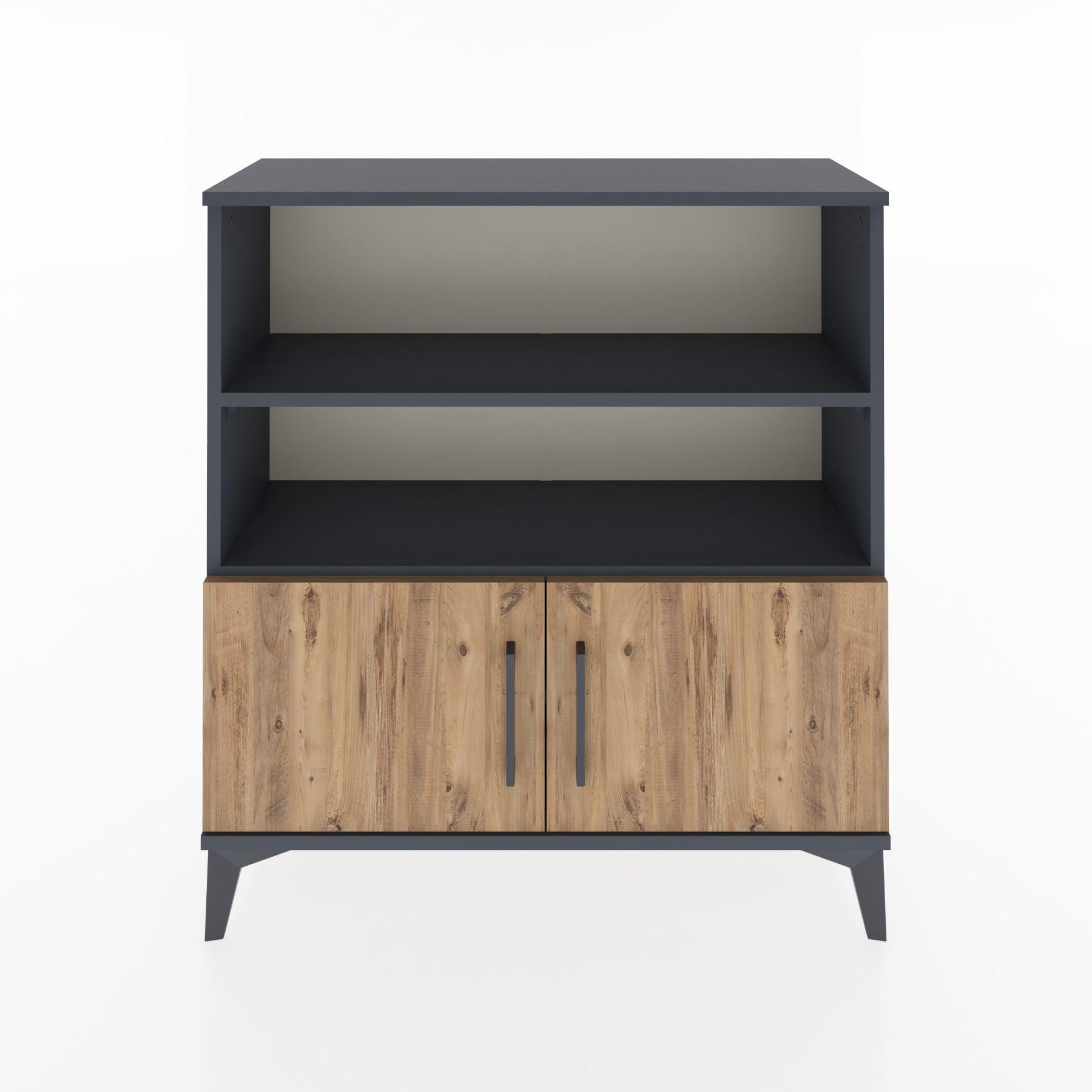 Woodntry Modular Dresser Anthracite 88x30x84 cm with Cover and Shelf KR28-2