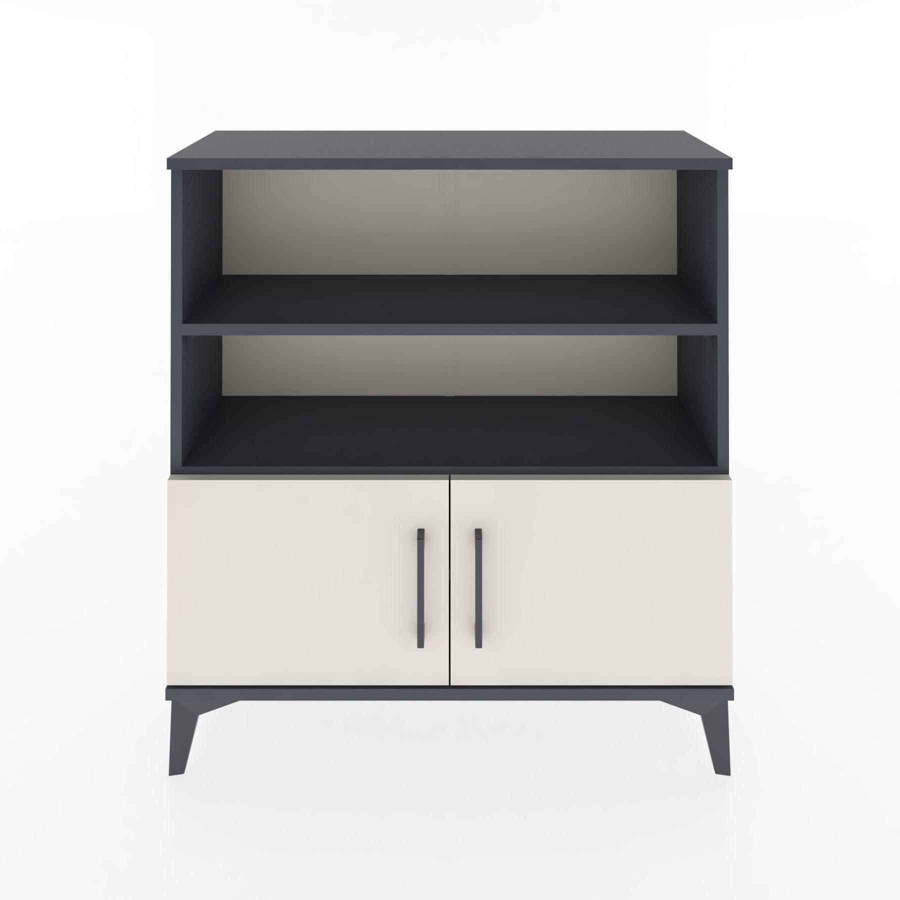 Woodntry Modular Dresser Anthracite 88x30x84 cm with Cover and Shelf KR28-2