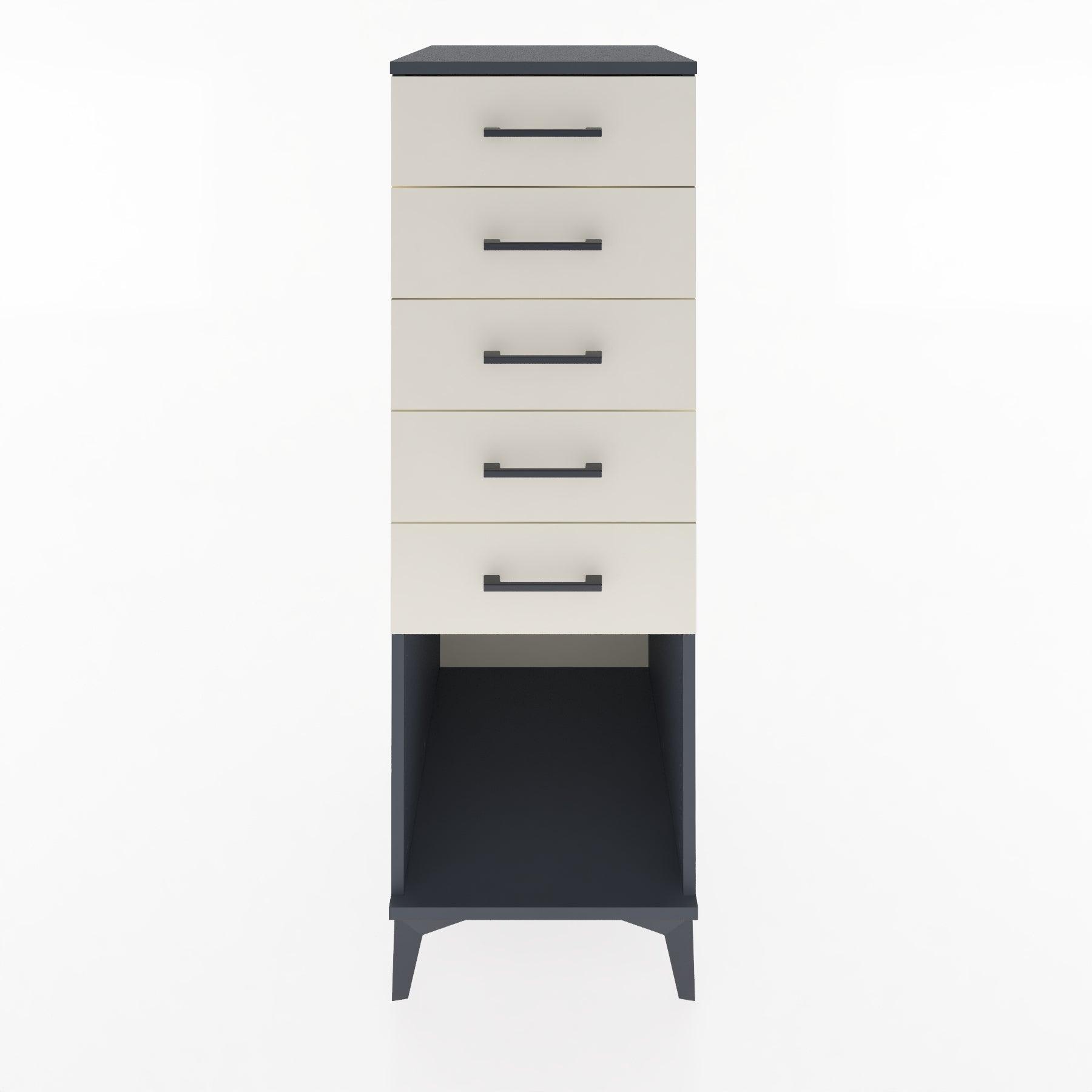 Woodntry Modular Cabinet Anthracite 44x59x122 cm with Drawers and Shelves CR128-2